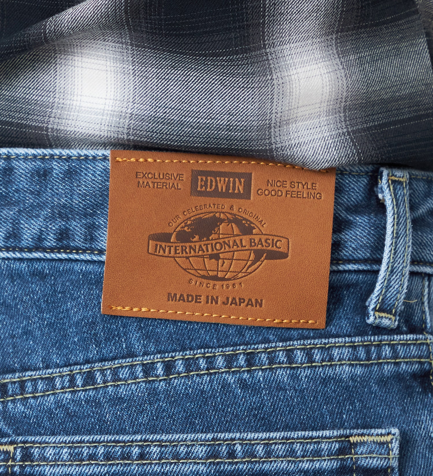EDWIN(エドウイン)の【試着対象】【裾上げ無料】インターナショナルベーシック 406 すっきりスリム デニムパンツ ジーンズ|パンツ/デニム / ジーンズパンツ/メンズ|中色ブルー
