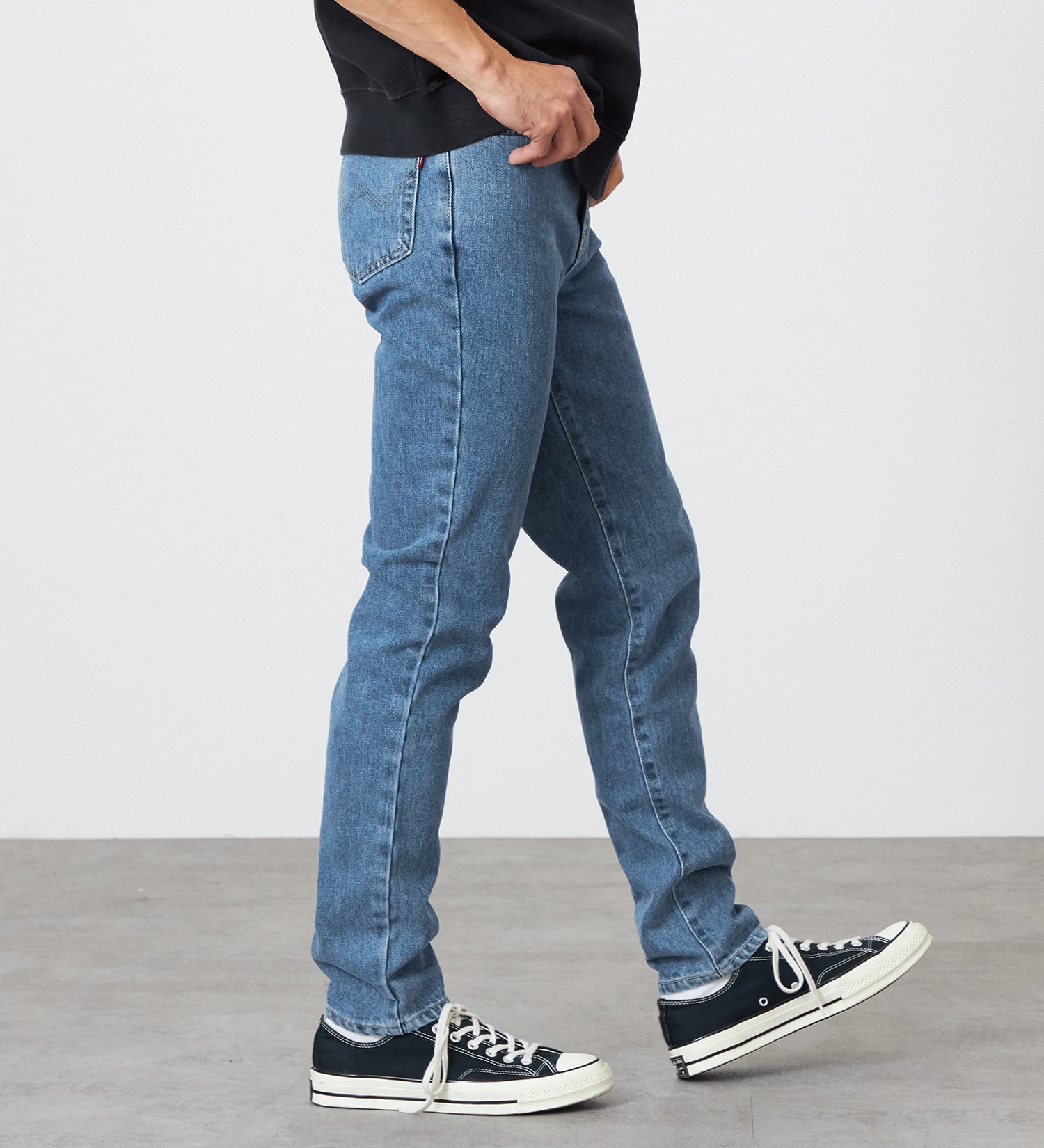 EDWIN(エドウイン)の【試着対象】【裾上げ無料】インターナショナルベーシック 406 すっきりスリム デニムパンツ ジーンズ|パンツ/デニム / ジーンズパンツ/メンズ|淡色ブルー