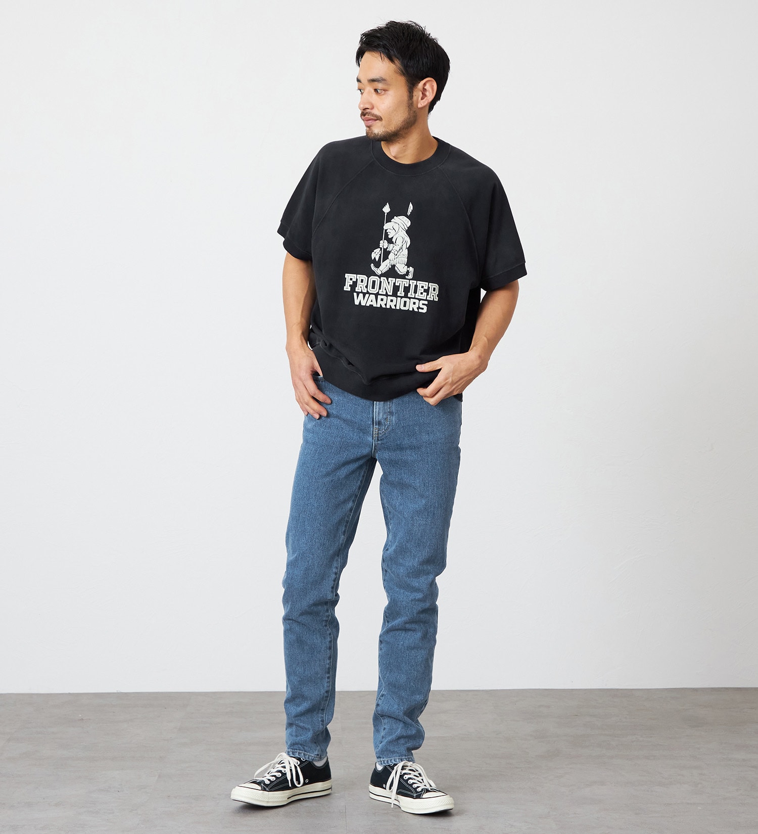 EDWIN(エドウイン)の【試着対象】【裾上げ無料】インターナショナルベーシック 406 すっきりスリム デニムパンツ ジーンズ|パンツ/デニム / ジーンズパンツ/メンズ|淡色ブルー