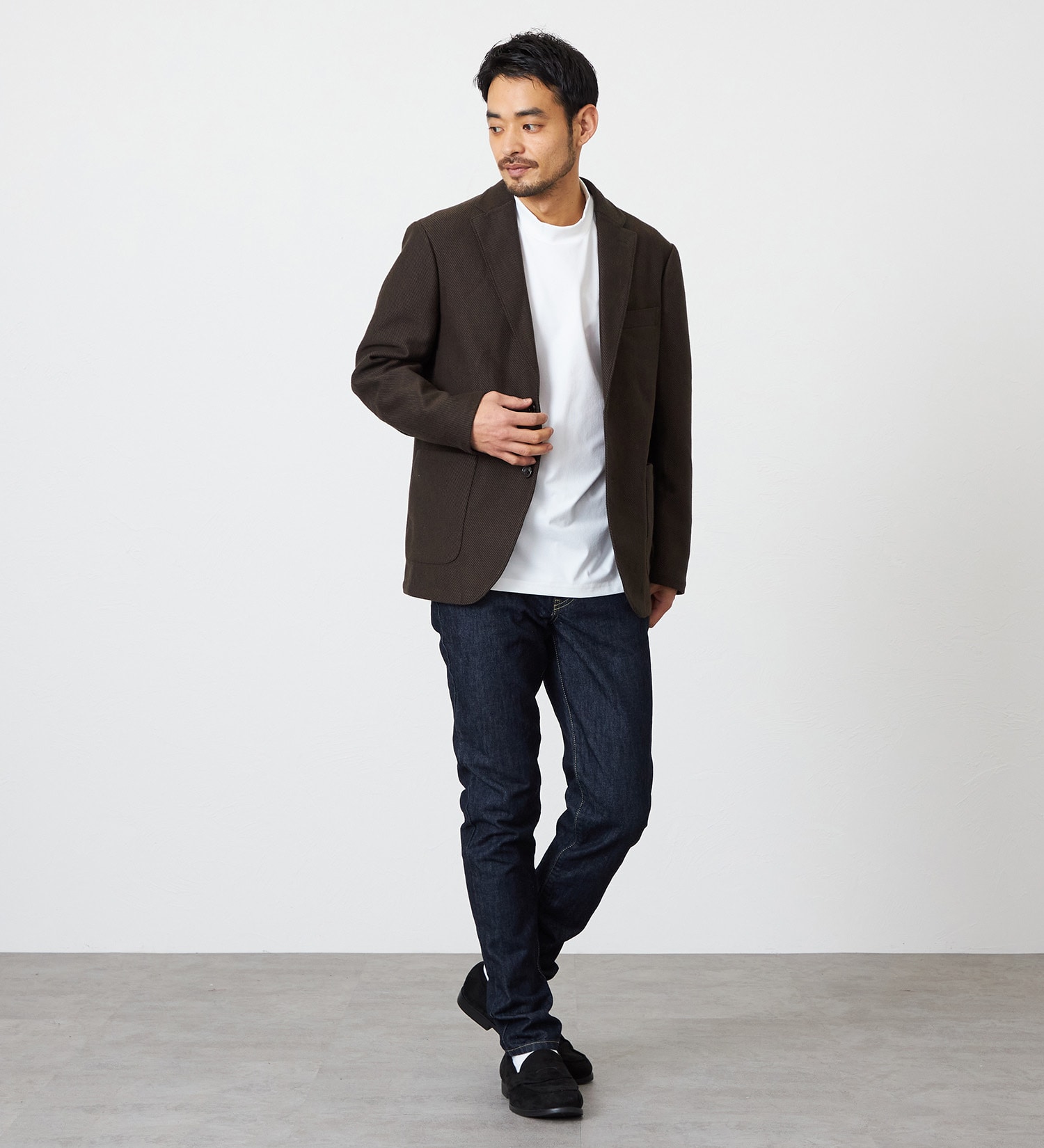 EDWIN(エドウイン)の【試着対象】【裾上げ無料】インターナショナルベーシック 407 ふつうのスリム デニムパンツ ジーンズ|パンツ/デニム / ジーンズパンツ/メンズ|インディゴブルー