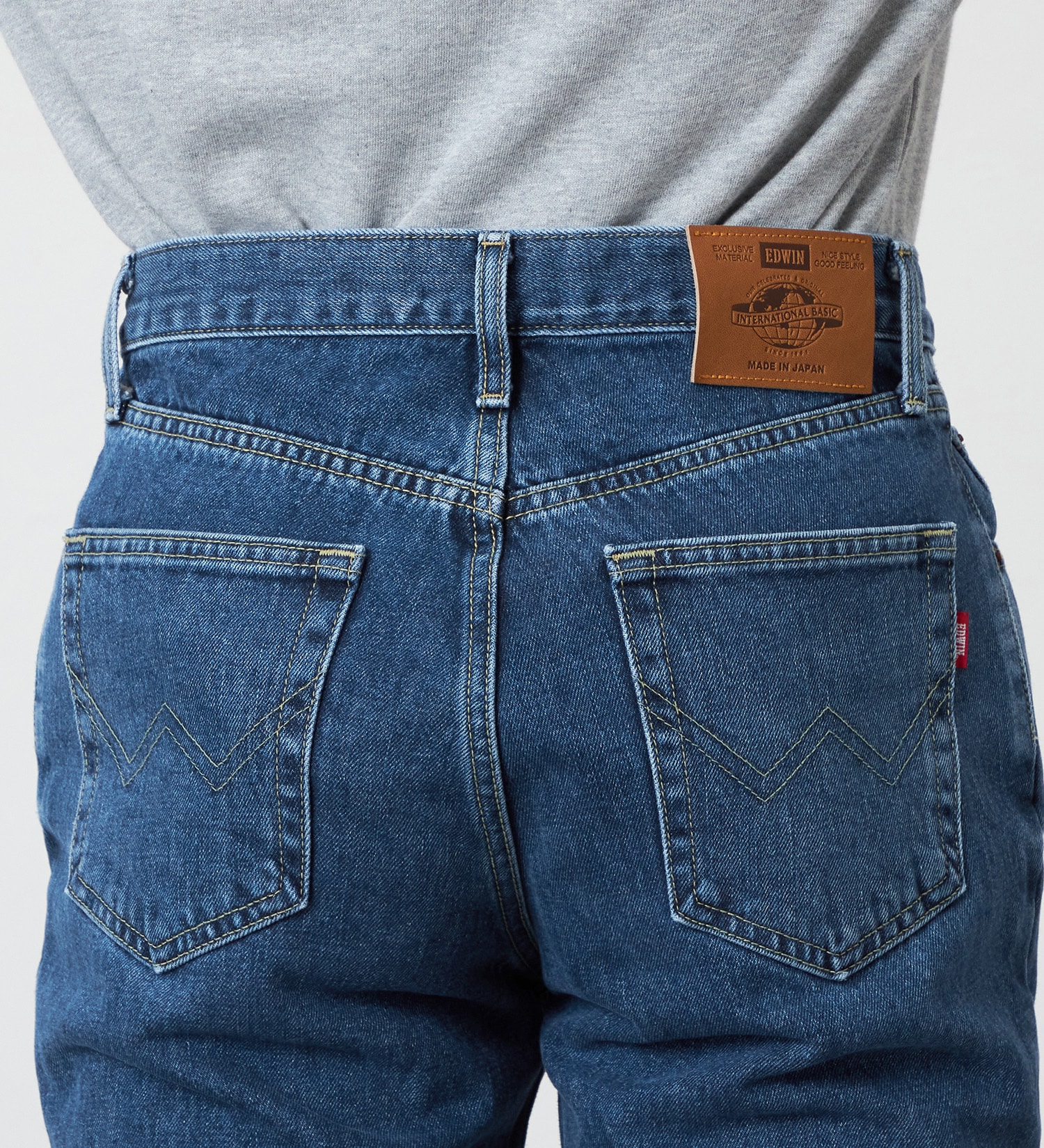 EDWIN(エドウイン)の【試着対象】【裾上げ無料】インターナショナルベーシック 407 ふつうのスリム デニムパンツ ジーンズ|パンツ/デニム / ジーンズパンツ/メンズ|中色ブルー
