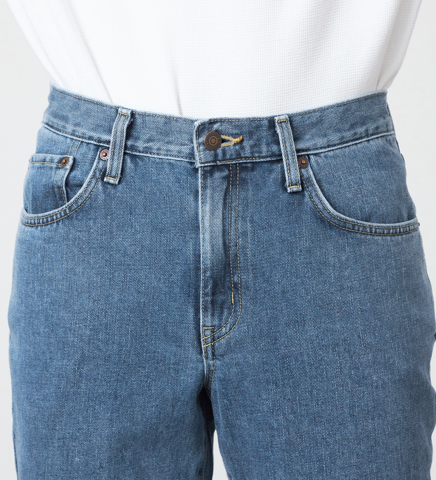 EDWIN(エドウイン)の【試着対象】【裾上げ無料】インターナショナルベーシック 407 ふつうのスリム デニムパンツ ジーンズ|パンツ/デニム / ジーンズパンツ/メンズ|淡色ブルー