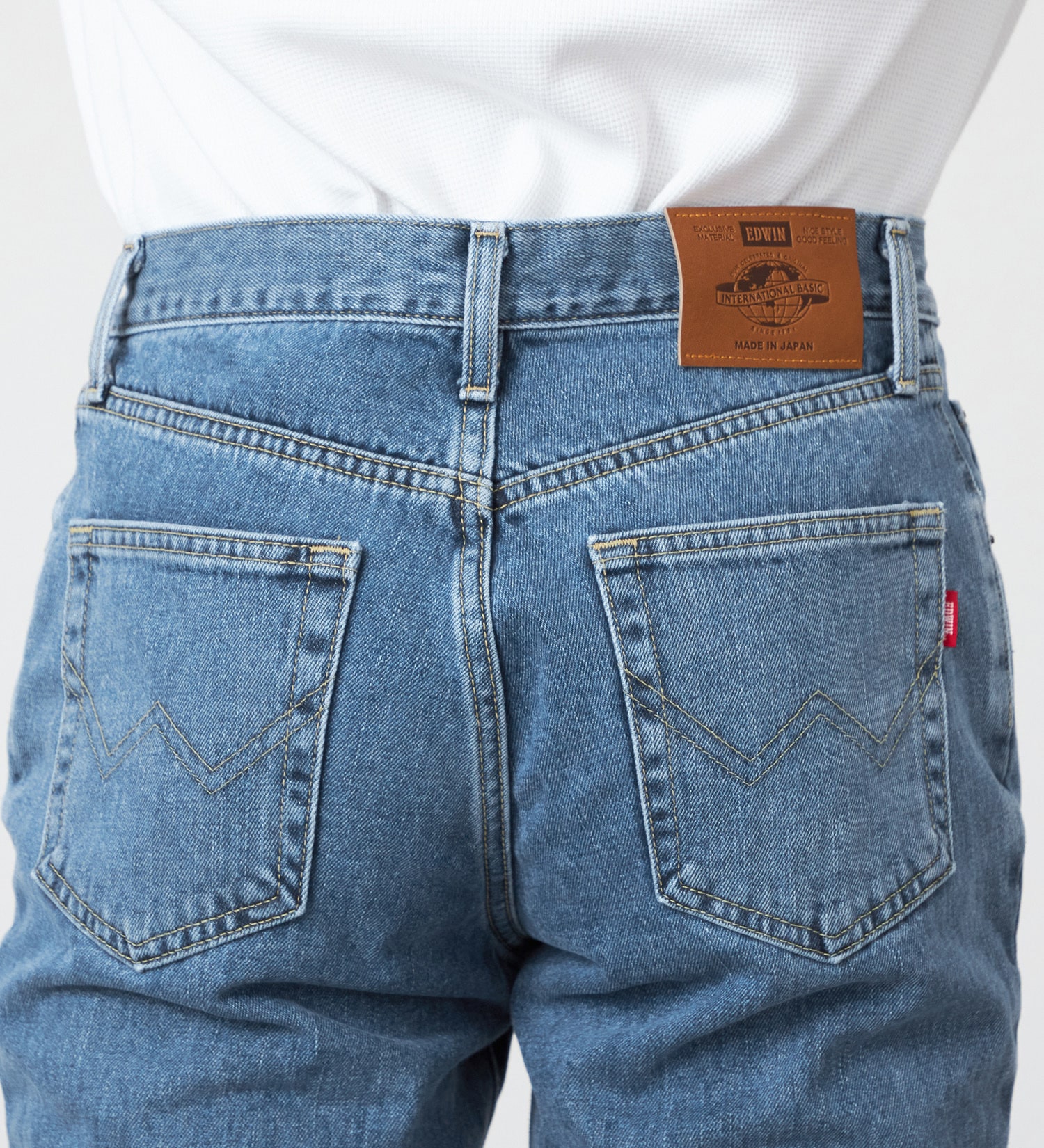 EDWIN(エドウイン)の【試着対象】【裾上げ無料】インターナショナルベーシック 407 ふつうのスリム デニムパンツ ジーンズ|パンツ/デニム / ジーンズパンツ/メンズ|淡色ブルー