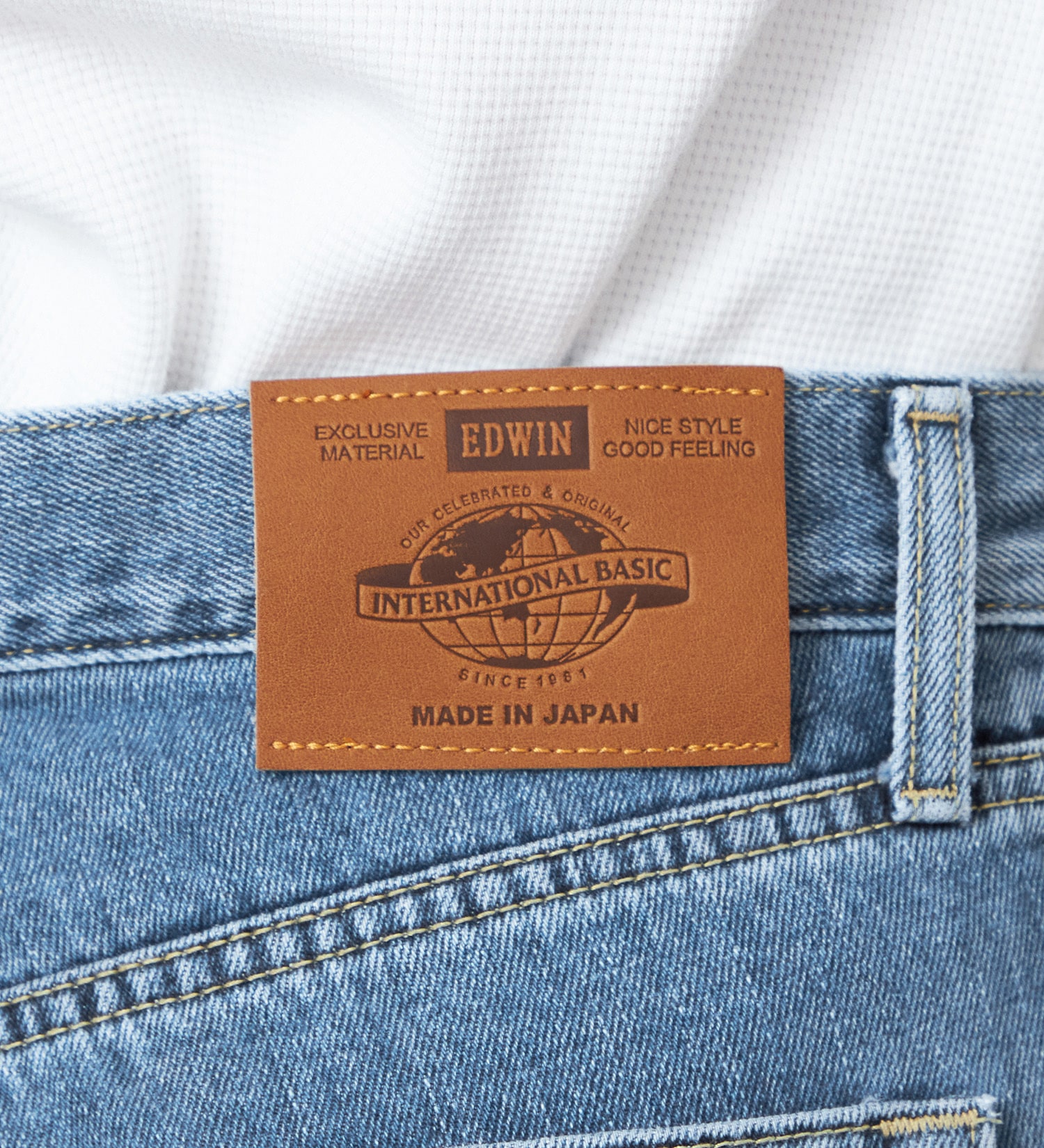 EDWIN(エドウイン)の【試着対象】【裾上げ無料】インターナショナルベーシック 407 ふつうのスリム デニムパンツ ジーンズ|パンツ/デニム / ジーンズパンツ/メンズ|淡色ブルー
