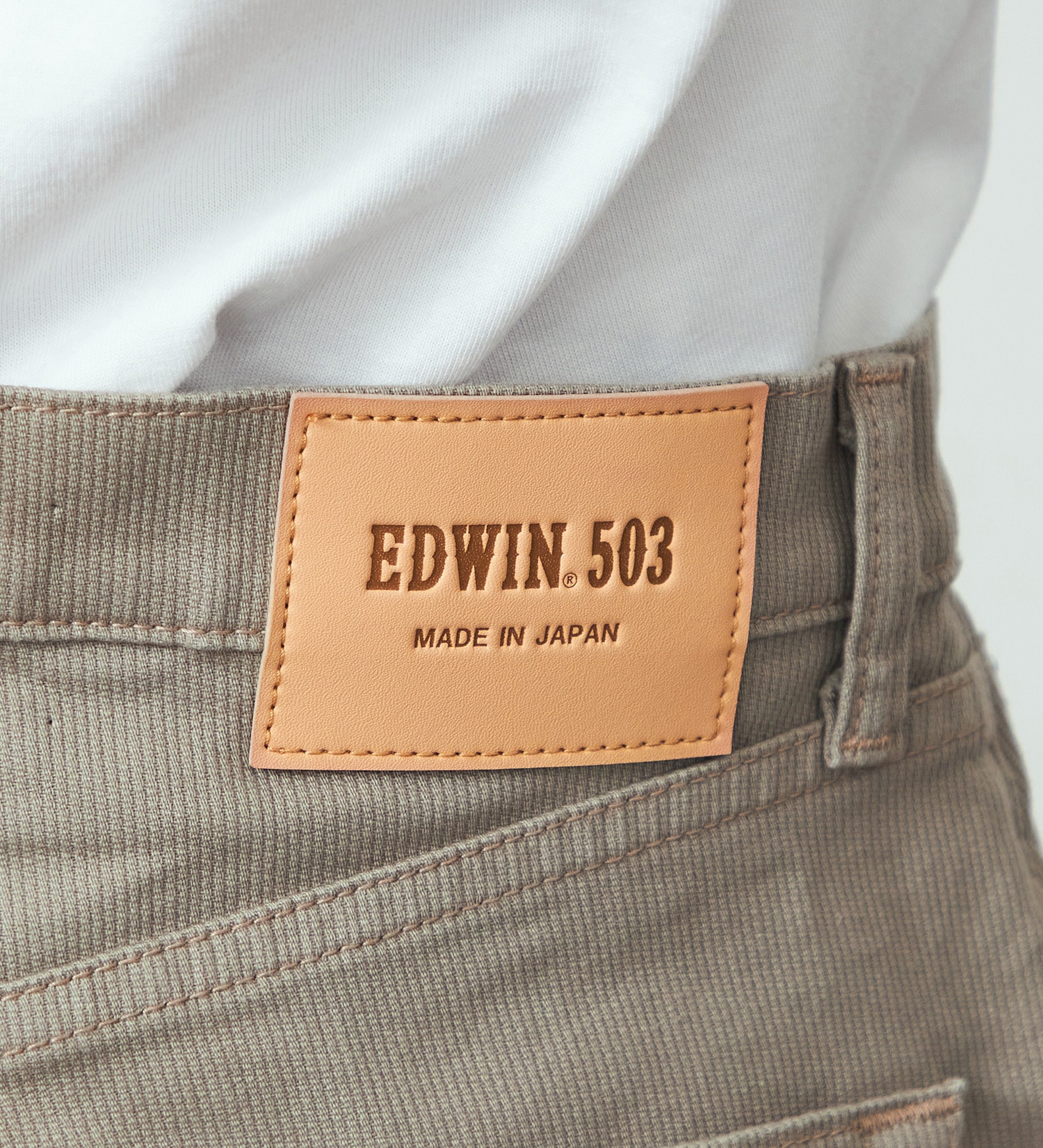 EDWIN(エドウイン)の503 レギュラーストレートパンツ REGULAR STRAIGHT ストレッチピケMADE IN JAPAN 日本製|パンツ/デニムパンツ/メンズ|サンドベージュ
