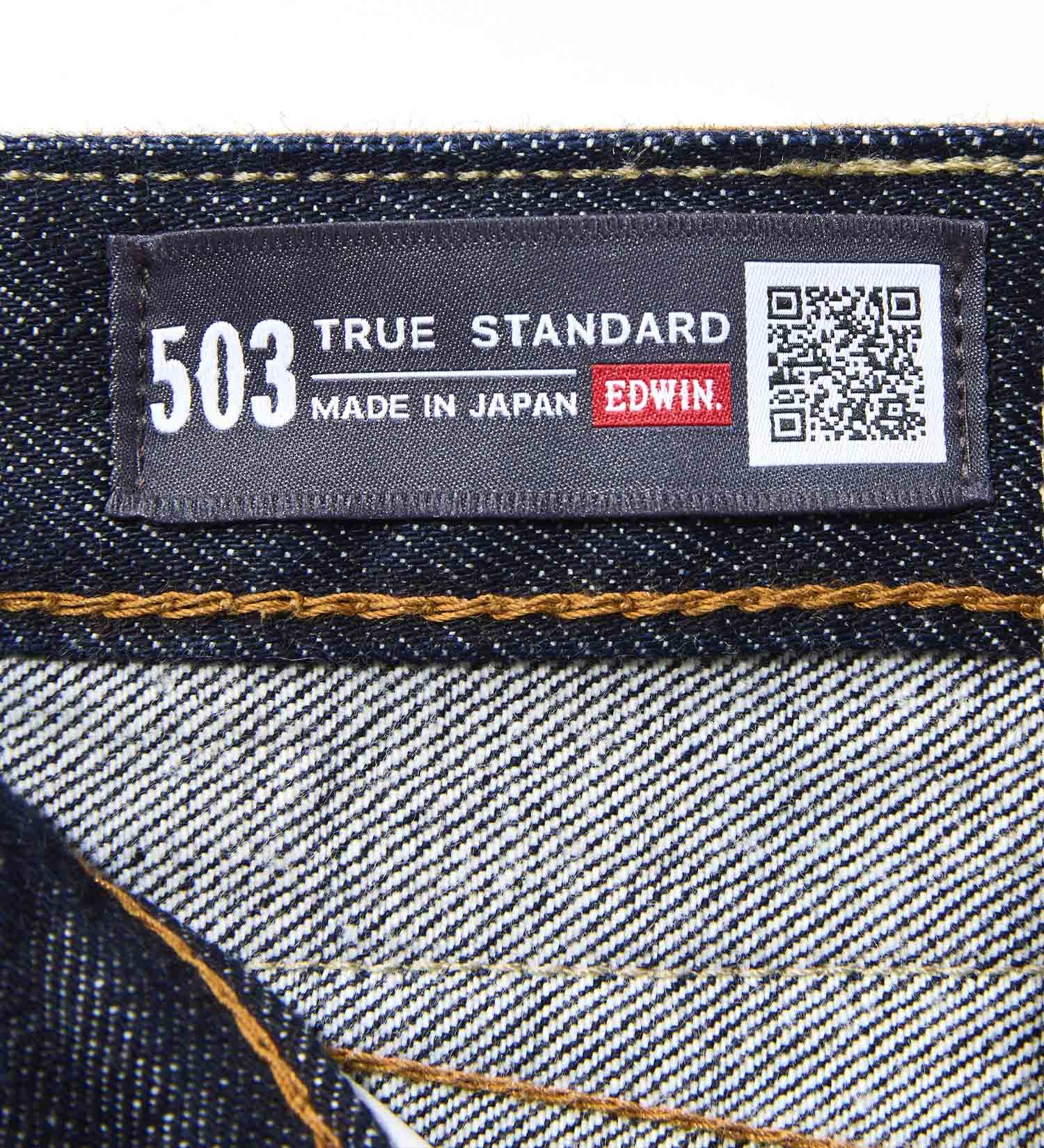 EDWIN(エドウイン)の【予約】503 レギュラーストレートデニムパンツ TRUE STANDARD REGULAR STRAIGHT 綿100％|パンツ/デニム / ジーンズパンツ/メンズ|インディゴブルー