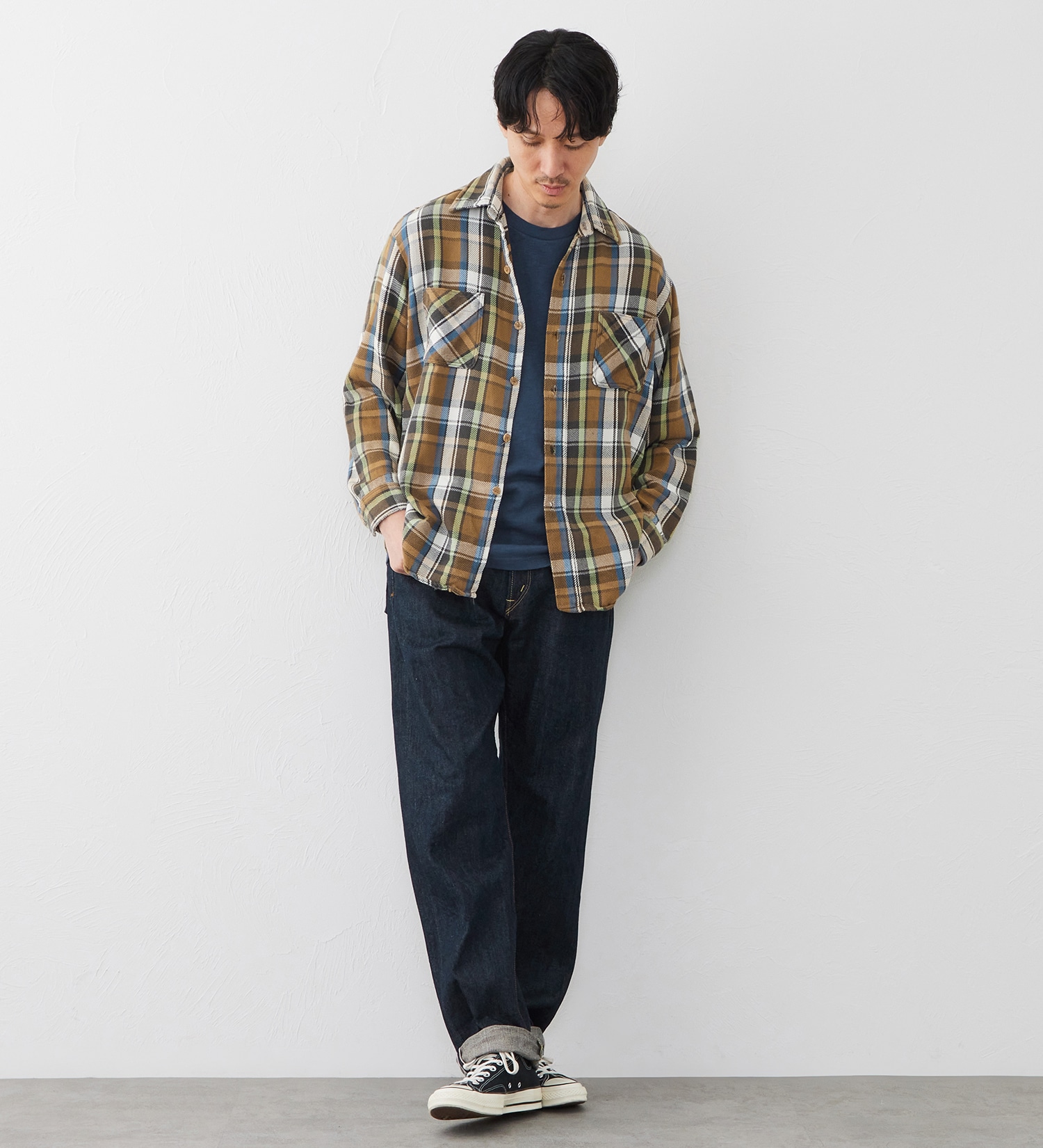 EDWIN(エドウイン)の【予約】505ZX ルーズストレートデニムパンツ セルビッジ|パンツ/デニム / ジーンズパンツ/メンズ|インディゴブルー