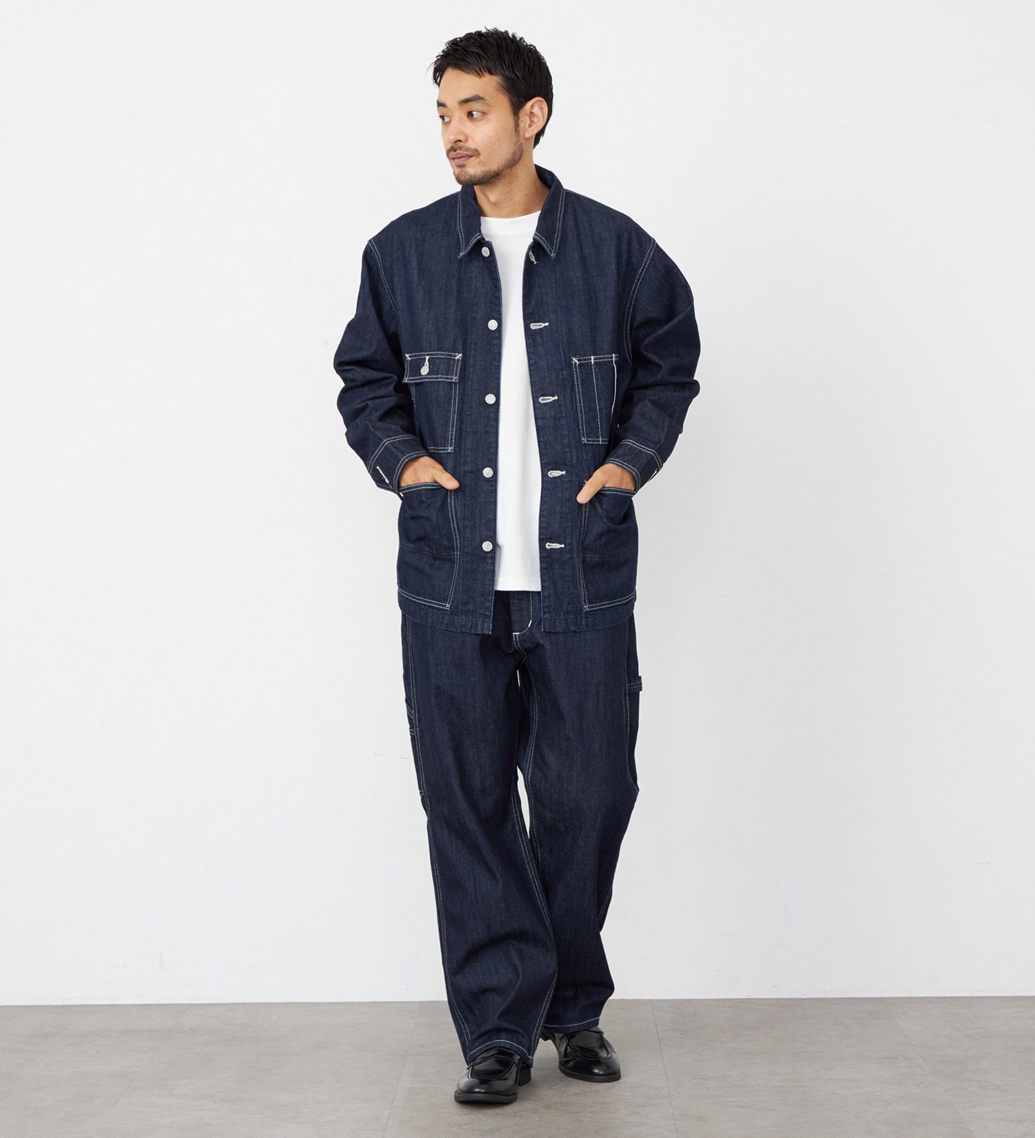 EDWIN(エドウイン)の505 ワイドストレート デニムペインターパンツ ヴィンテージ セルビッジ|パンツ/デニム / ジーンズパンツ/メンズ|インディゴブルー