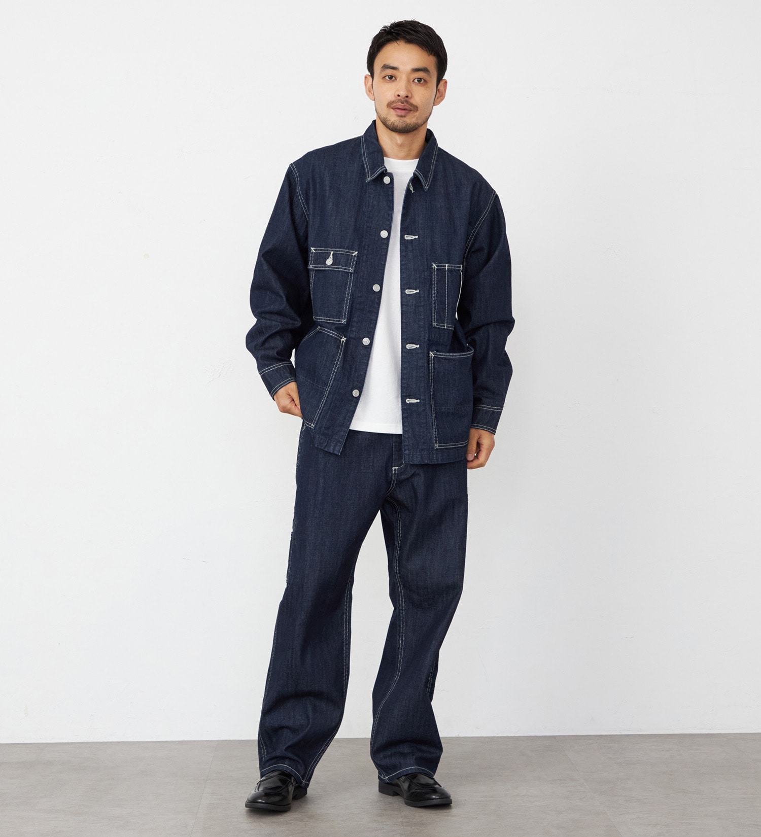 EDWIN(エドウイン)の505 ワイドストレート デニムペインターパンツ ヴィンテージ セルビッジ|パンツ/デニム / ジーンズパンツ/メンズ|インディゴブルー