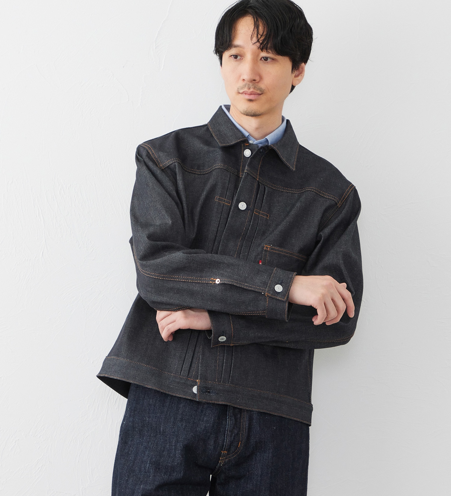 EDWIN(エドウイン)の【試着対象】505 リジッド セルビッジデニムジャケット Gジャン|ジャケット/アウター/デニムジャケット/メンズ|インディゴ未洗い