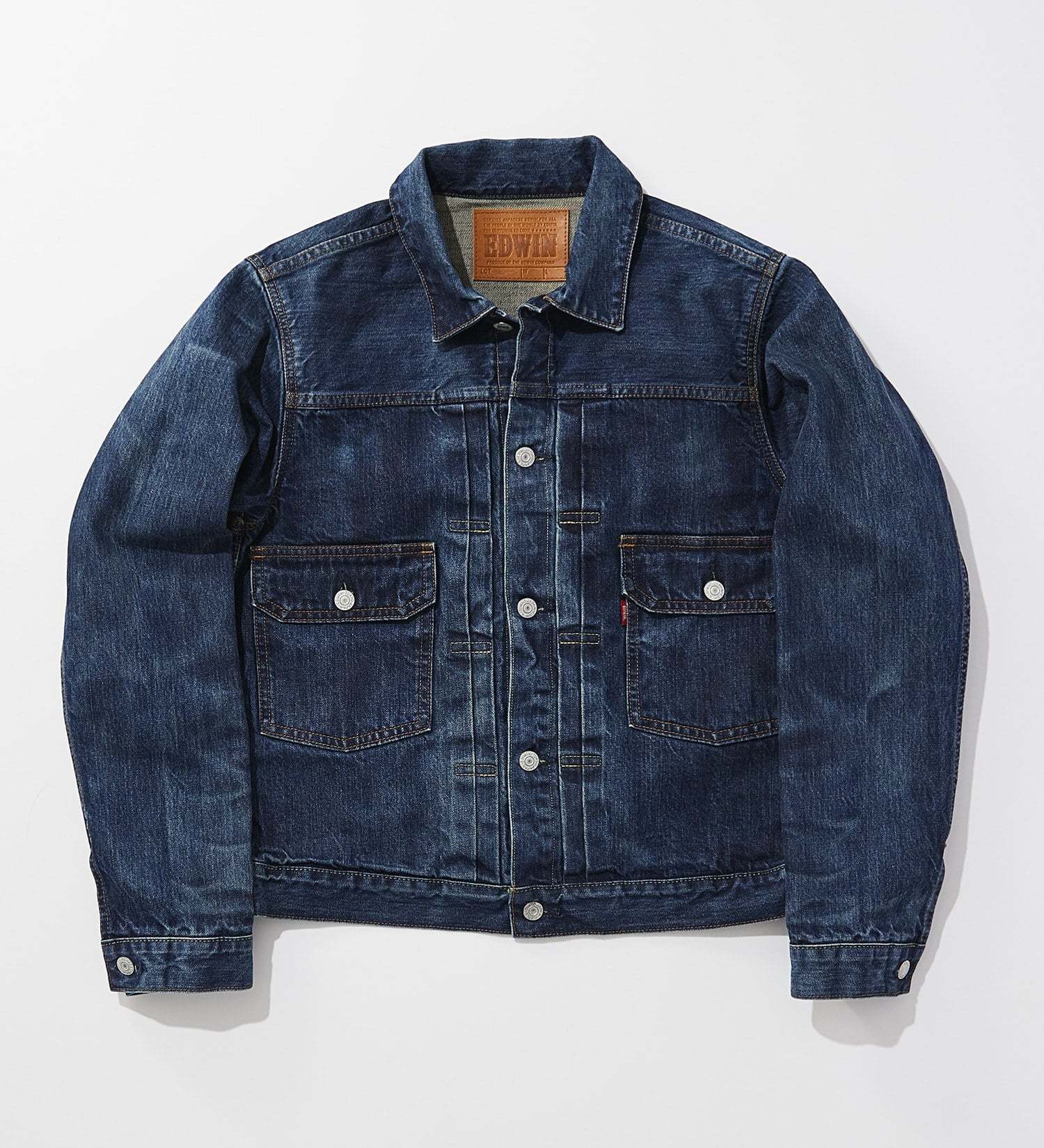 EDWIN(エドウイン)の【予約P】505ZX デニムジャケット Gジャン セットアップ対応 セルビッジ|ジャケット/アウター/デニムジャケット/メンズ|濃色ブルー