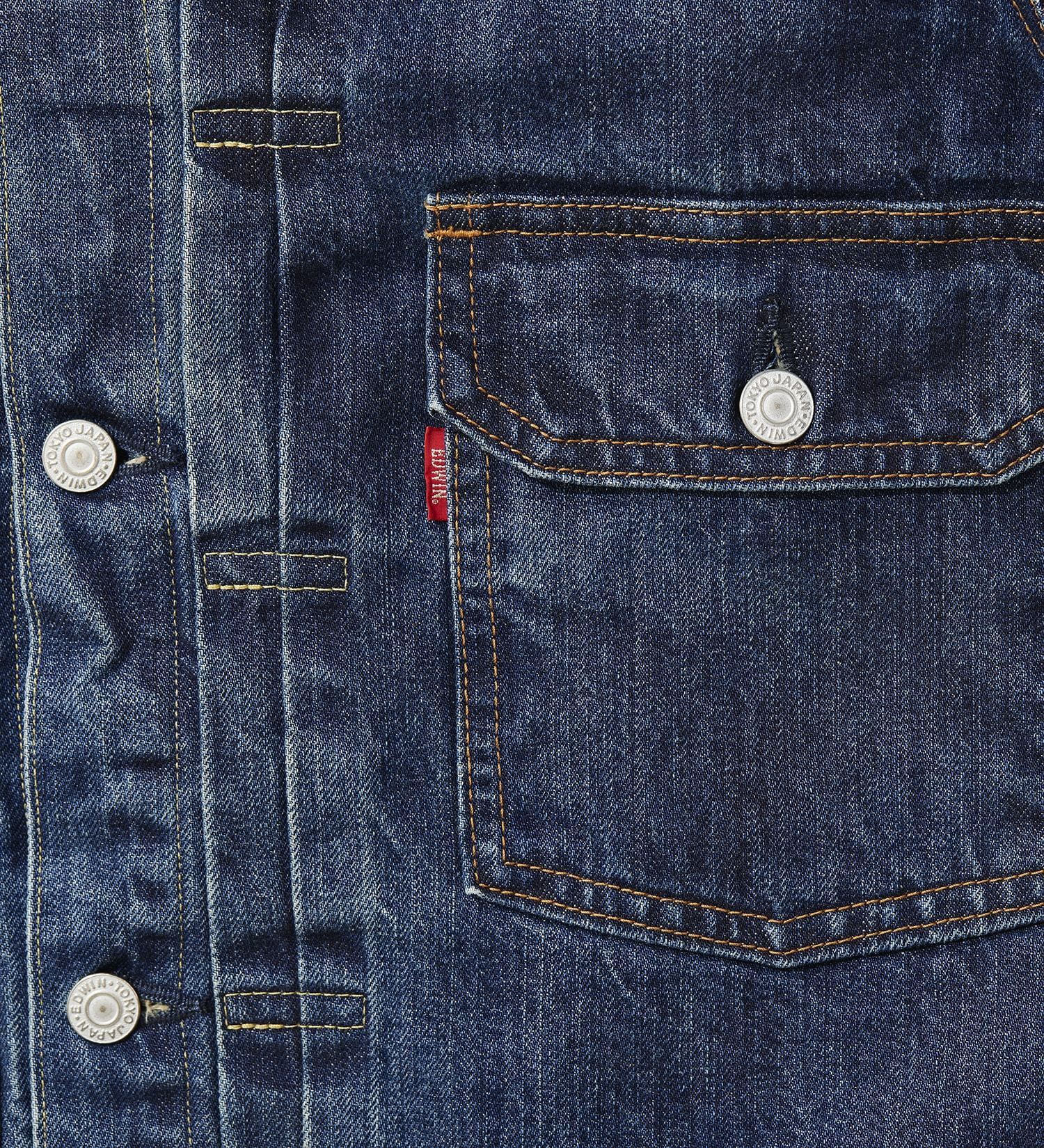 EDWIN(エドウイン)の【予約P】505ZX デニムジャケット Gジャン セットアップ対応 セルビッジ|ジャケット/アウター/デニムジャケット/メンズ|濃色ブルー