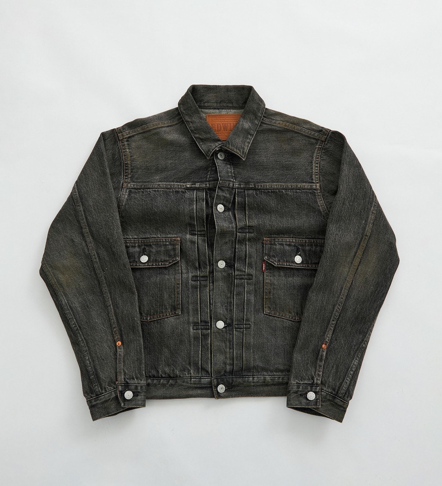 EDWIN(エドウイン)の【予約P】505ZX デニムジャケット Gジャン セットアップ対応 セルビッジ|ジャケット/アウター/デニムジャケット/メンズ|ブラックデニム2
