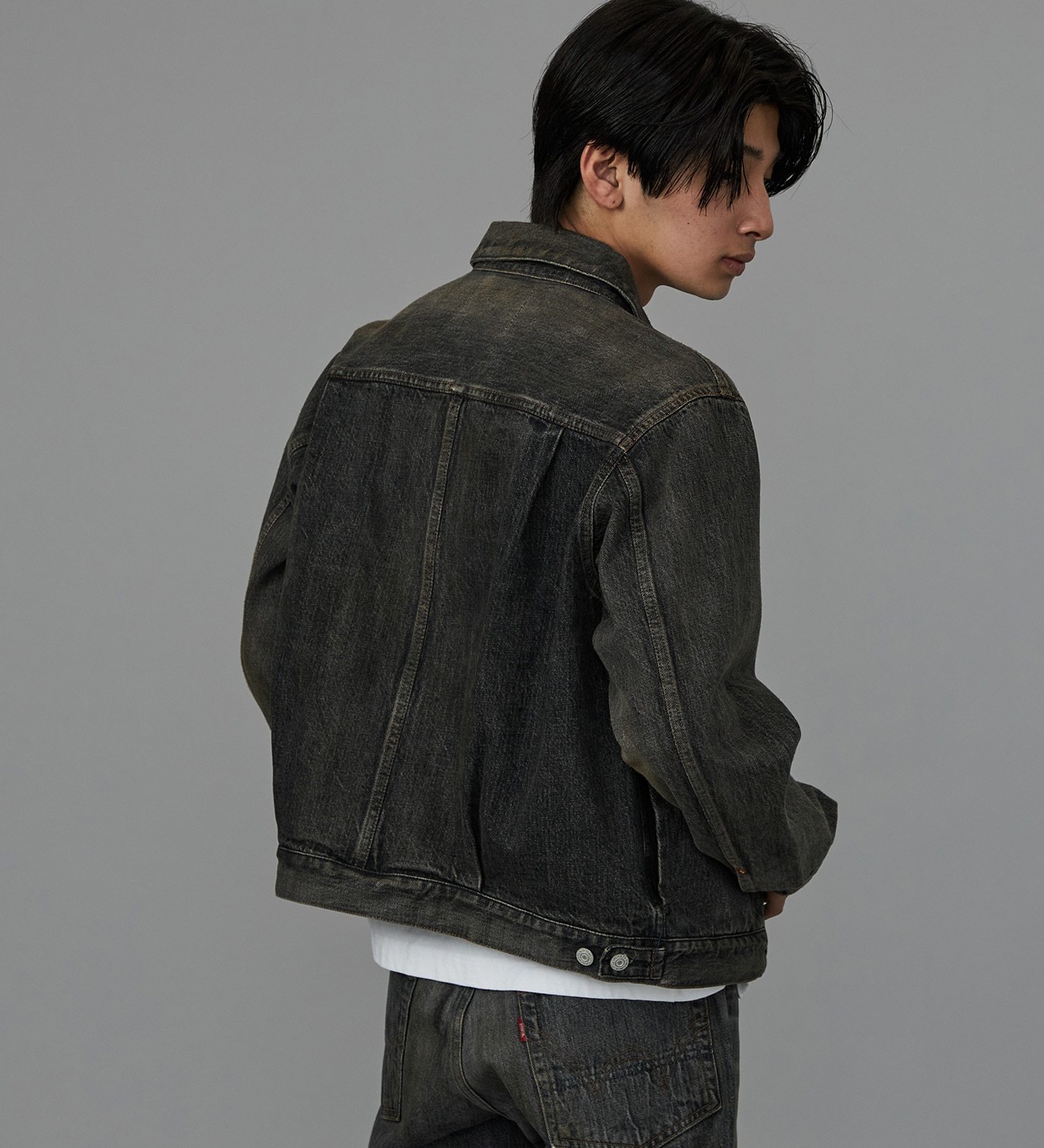 EDWIN(エドウイン)の【予約P】505ZX デニムジャケット Gジャン セットアップ対応 セルビッジ|ジャケット/アウター/デニムジャケット/メンズ|ブラックデニム2