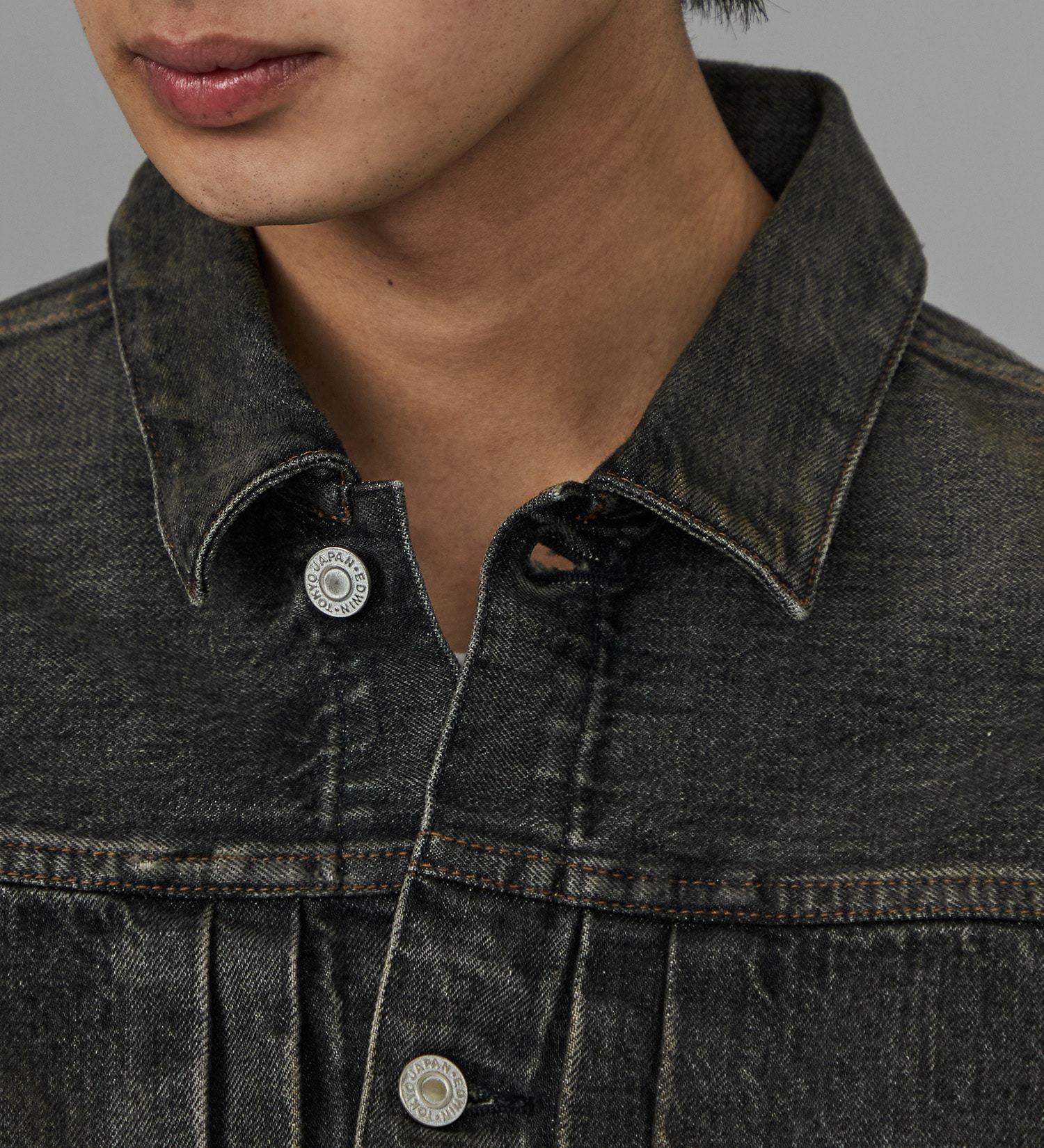 EDWIN(エドウイン)の【予約P】505ZX デニムジャケット Gジャン セットアップ対応 セルビッジ|ジャケット/アウター/デニムジャケット/メンズ|ブラックデニム2