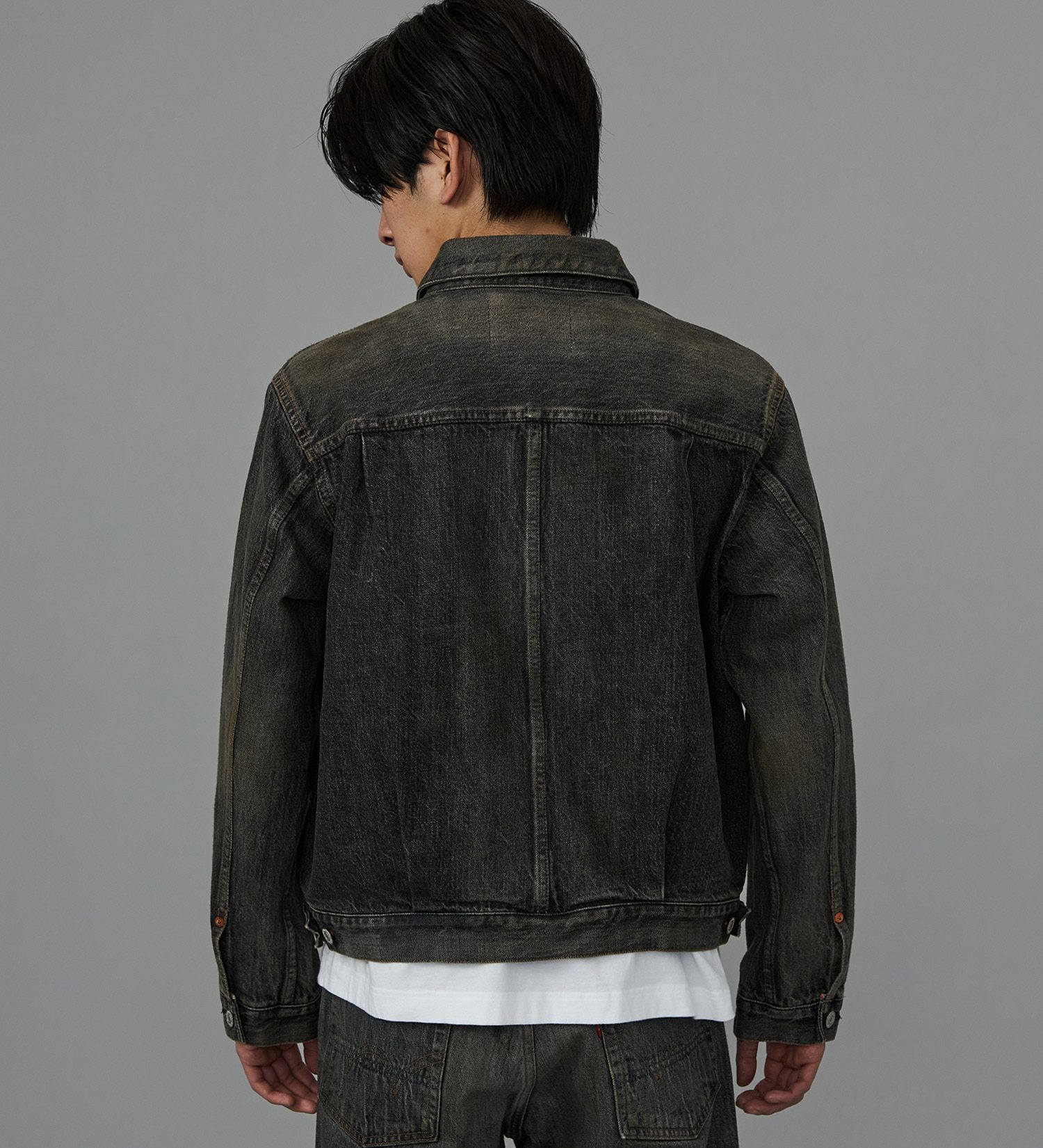 EDWIN(エドウイン)の【予約P】505ZX デニムジャケット Gジャン セットアップ対応 セルビッジ|ジャケット/アウター/デニムジャケット/メンズ|ブラックデニム2