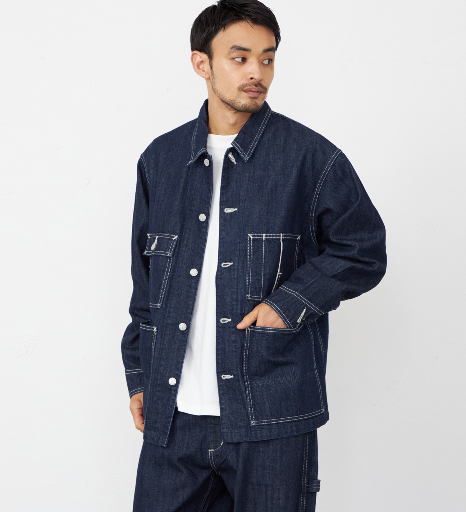 EDWIN(エドウイン)の505 カバーオール デニムジャケット セットアップ セルビッジ|ジャケット/アウター/デニムジャケット/メンズ|インディゴブルー