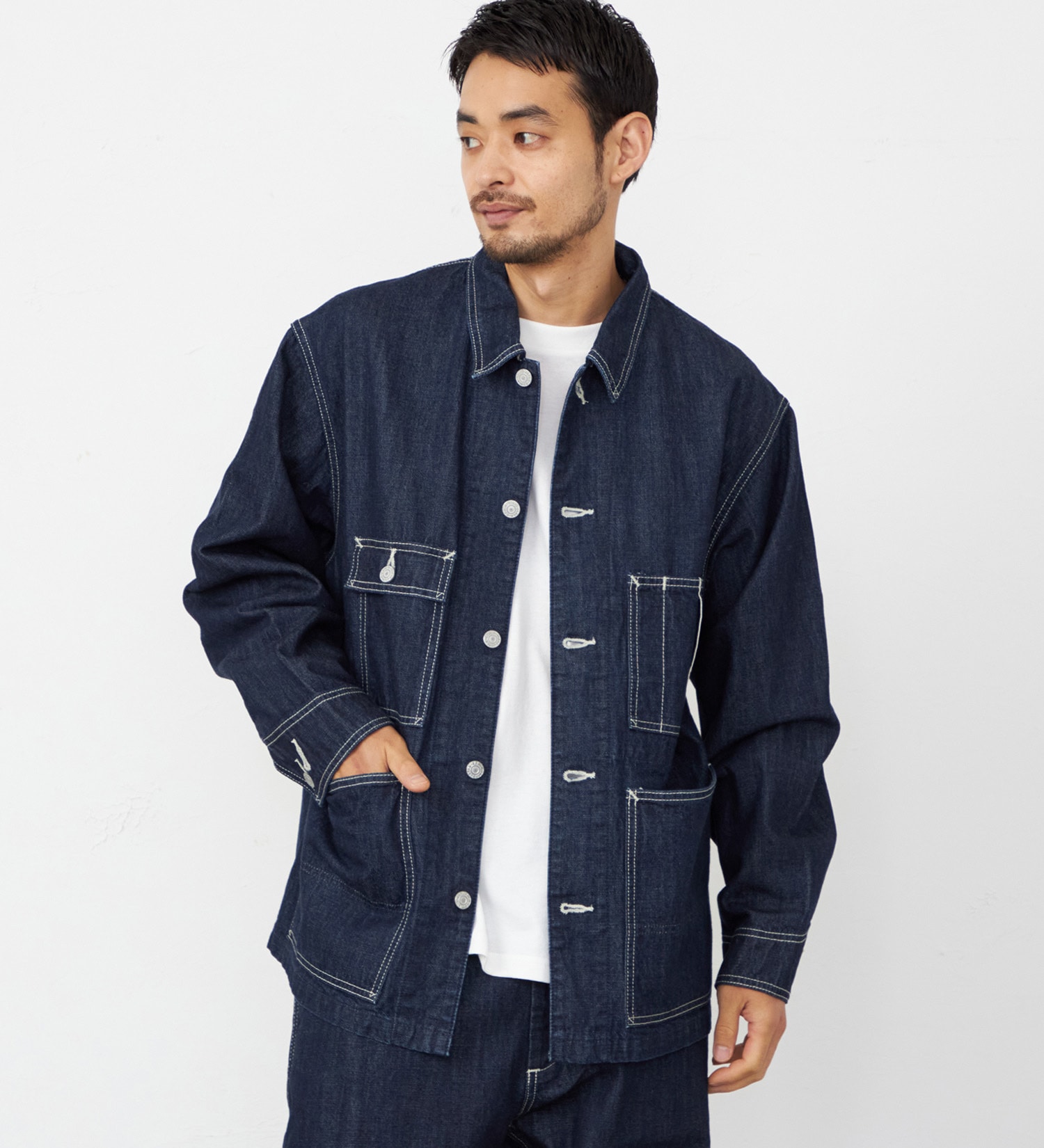 EDWIN(エドウイン)の505 カバーオール デニムジャケット セットアップ セルビッジ|ジャケット/アウター/デニムジャケット/メンズ|インディゴブルー