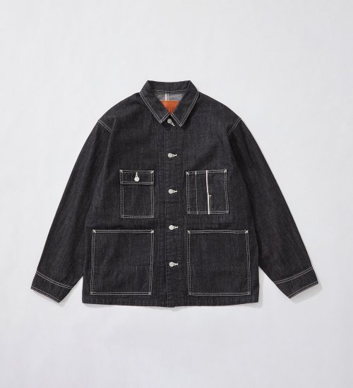EDWIN(エドウイン)の【試着対象】505 カバーオール デニムジャケット ヴィンテージ セルビッジ|ジャケット/アウター/デニムジャケット/メンズ|ブラックデニム