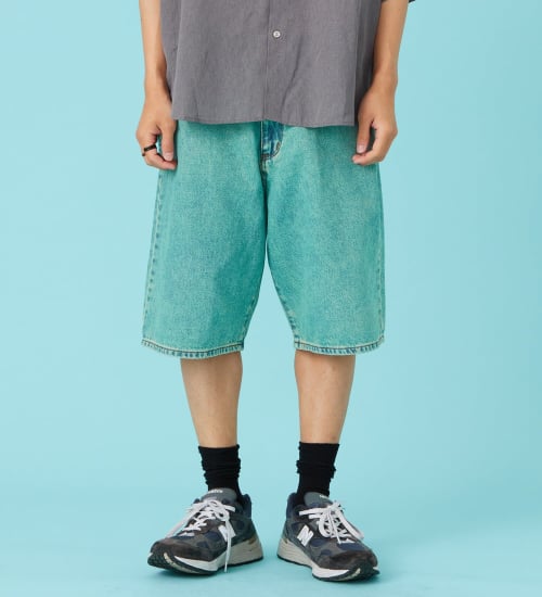 EDWIN(エドウイン)の【試着対象】バギーデニムショーツ|パンツ/パンツ/メンズ|ブルーグリーン