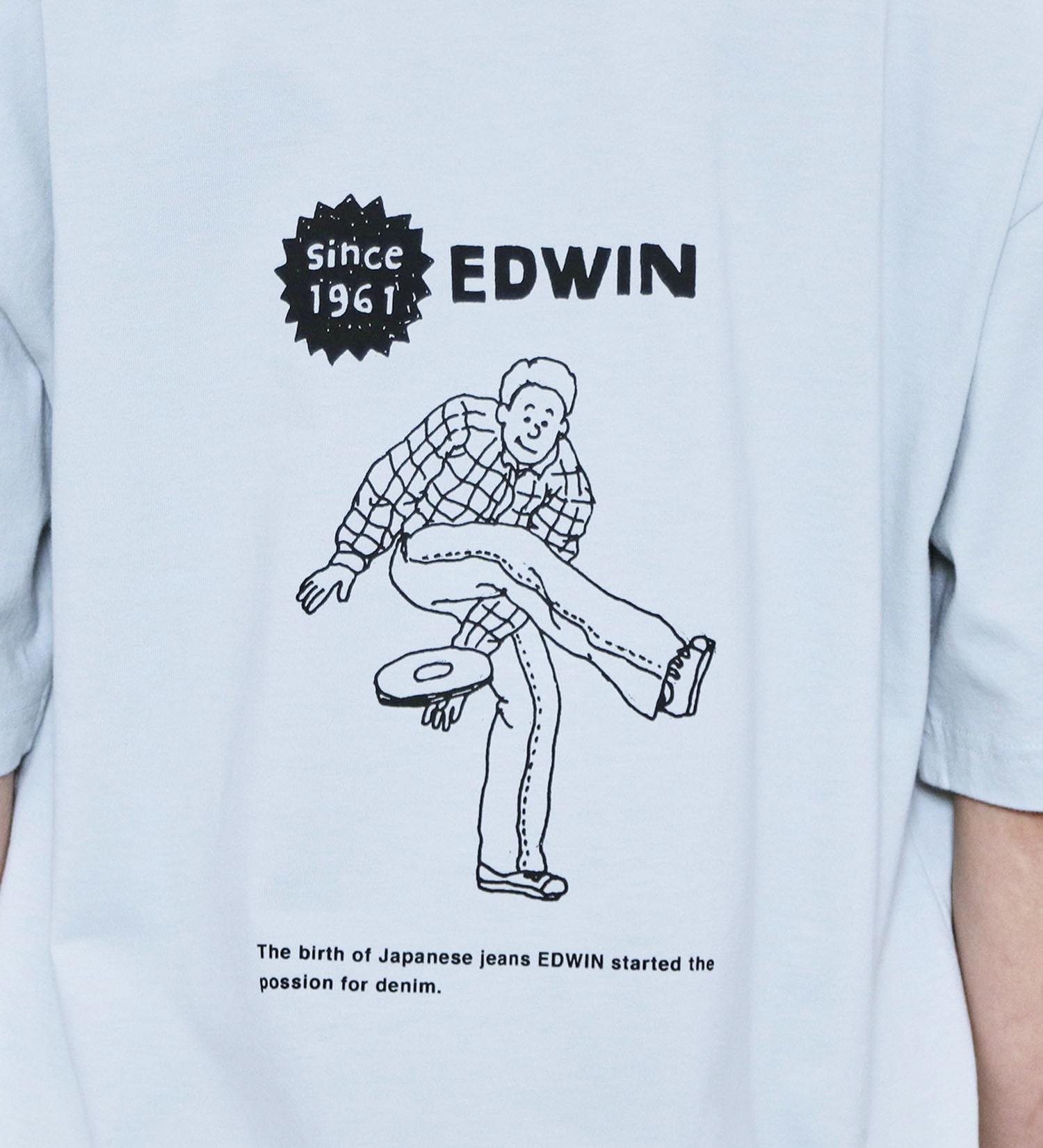 EDWIN(エドウイン)の【SALE】【ユニセックス】EDWIN x ニシクボサユリ アーティストコラボTシャツ|トップス/Tシャツ/カットソー/メンズ|ブルー