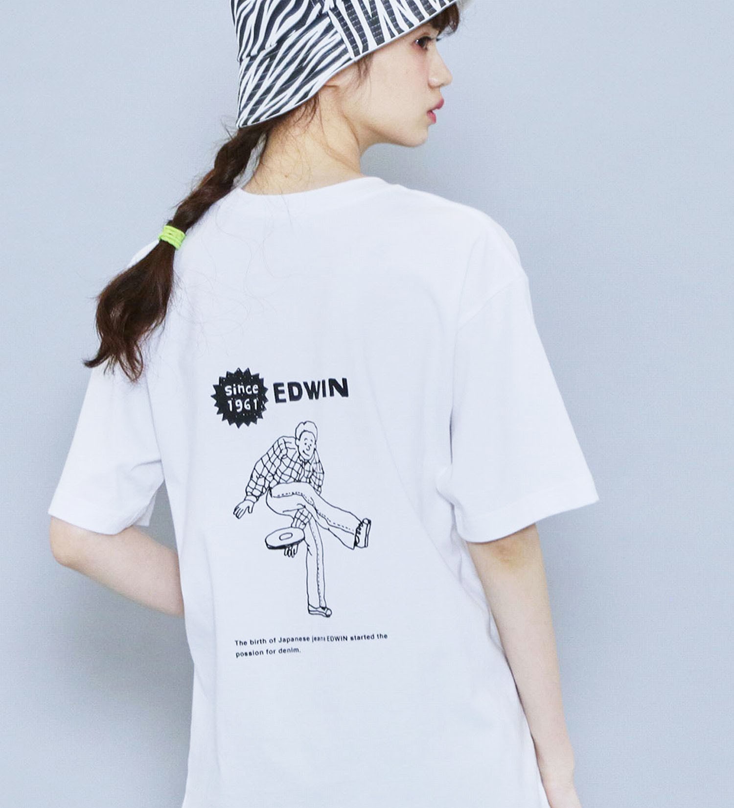 EDWIN(エドウイン)の【SALE】【ユニセックス】EDWIN x ニシクボサユリ アーティストコラボTシャツ|トップス/Tシャツ/カットソー/メンズ|ホワイト2