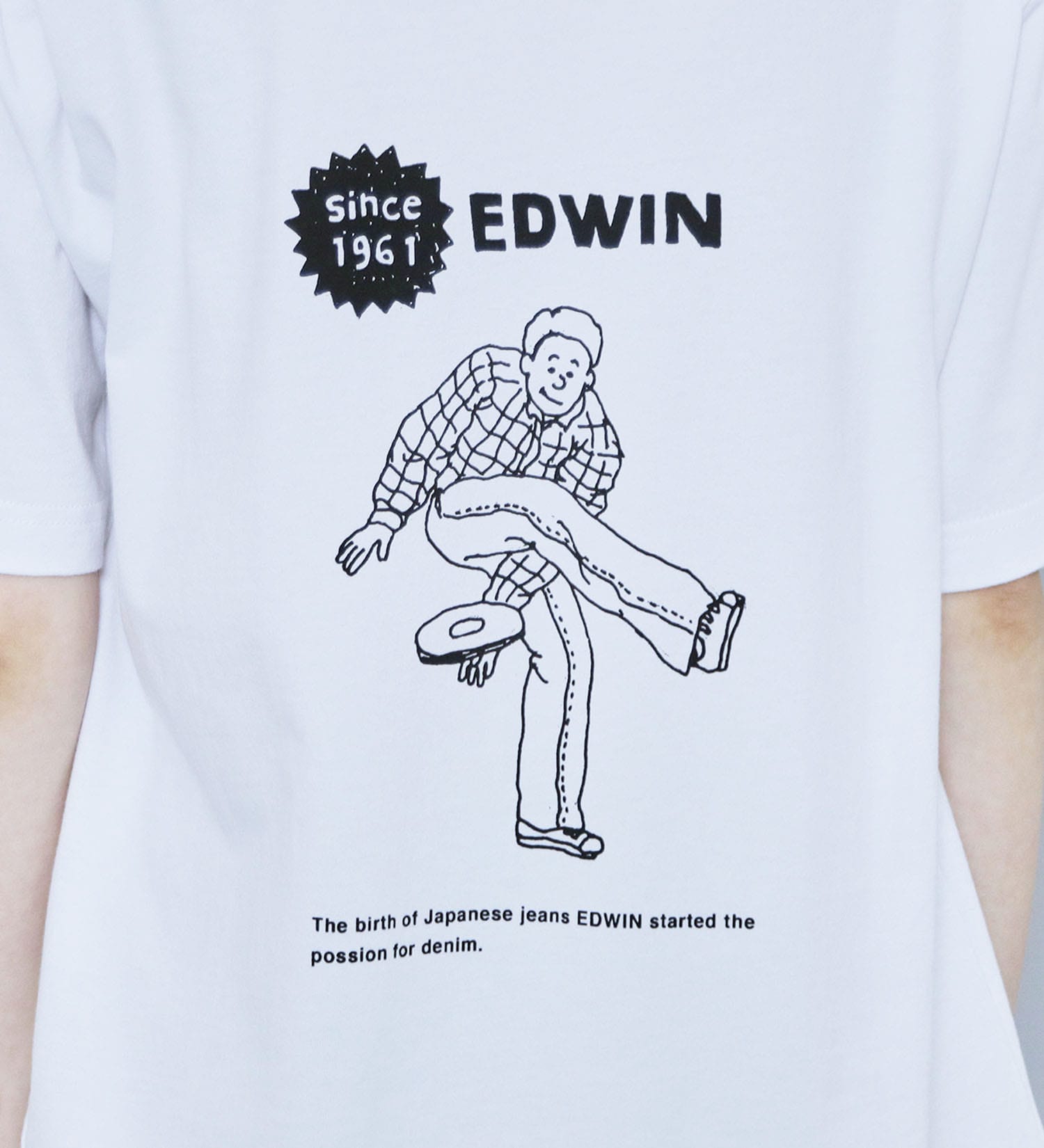 EDWIN(エドウイン)の【SALE】【ユニセックス】EDWIN x ニシクボサユリ アーティストコラボTシャツ|トップス/Tシャツ/カットソー/メンズ|ホワイト2