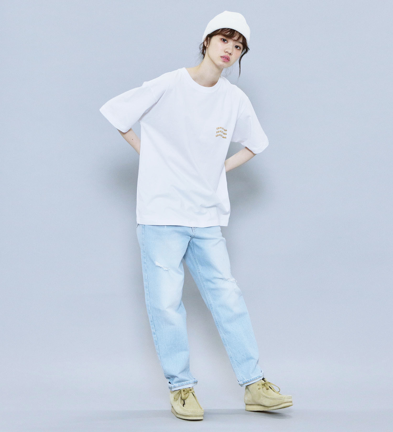 EDWIN(エドウイン)の【SALE】【ユニセックス】EDWIN x 鎌田かまを アーティストコラボTシャツ|トップス/Tシャツ/カットソー/メンズ|ホワイト2