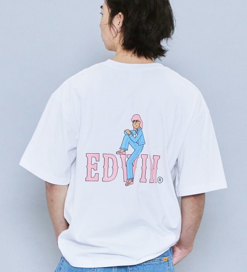 EDWIN(エドウイン)の【SALE】【ユニセックス】EDWIN x JUN OSON アーティストコラボTシャツ|トップス/Tシャツ/カットソー/メンズ|ホワイト