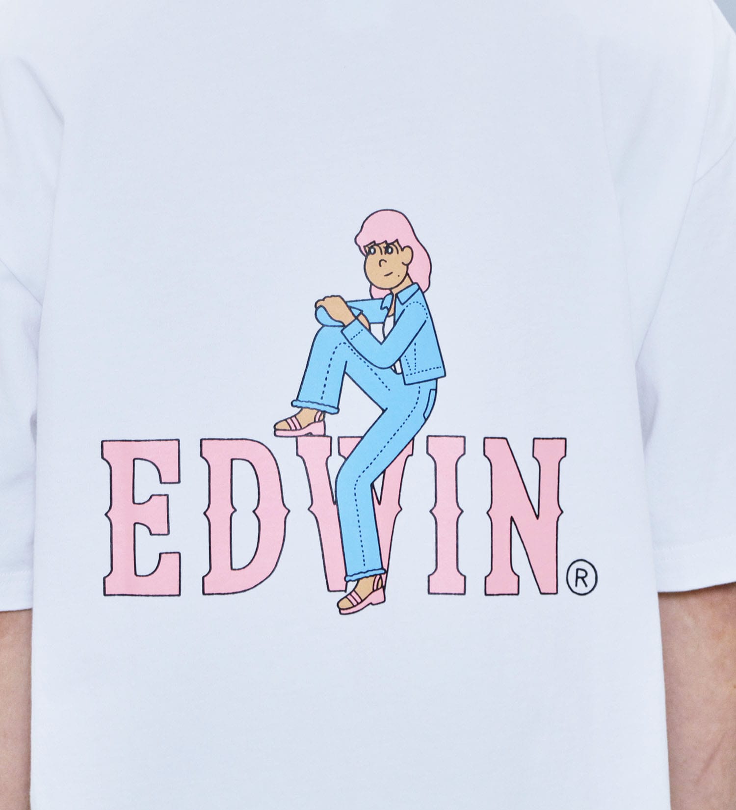EDWIN(エドウイン)の【SALE】【ユニセックス】EDWIN x JUN OSON アーティストコラボTシャツ|トップス/Tシャツ/カットソー/メンズ|ホワイト