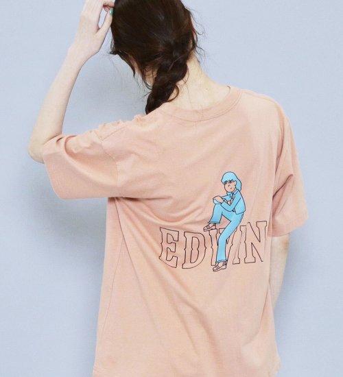 EDWIN(エドウイン)の【SALE】【ユニセックス】EDWIN x JUN OSON アーティストコラボTシャツ|トップス/Tシャツ/カットソー/メンズ|ピンク