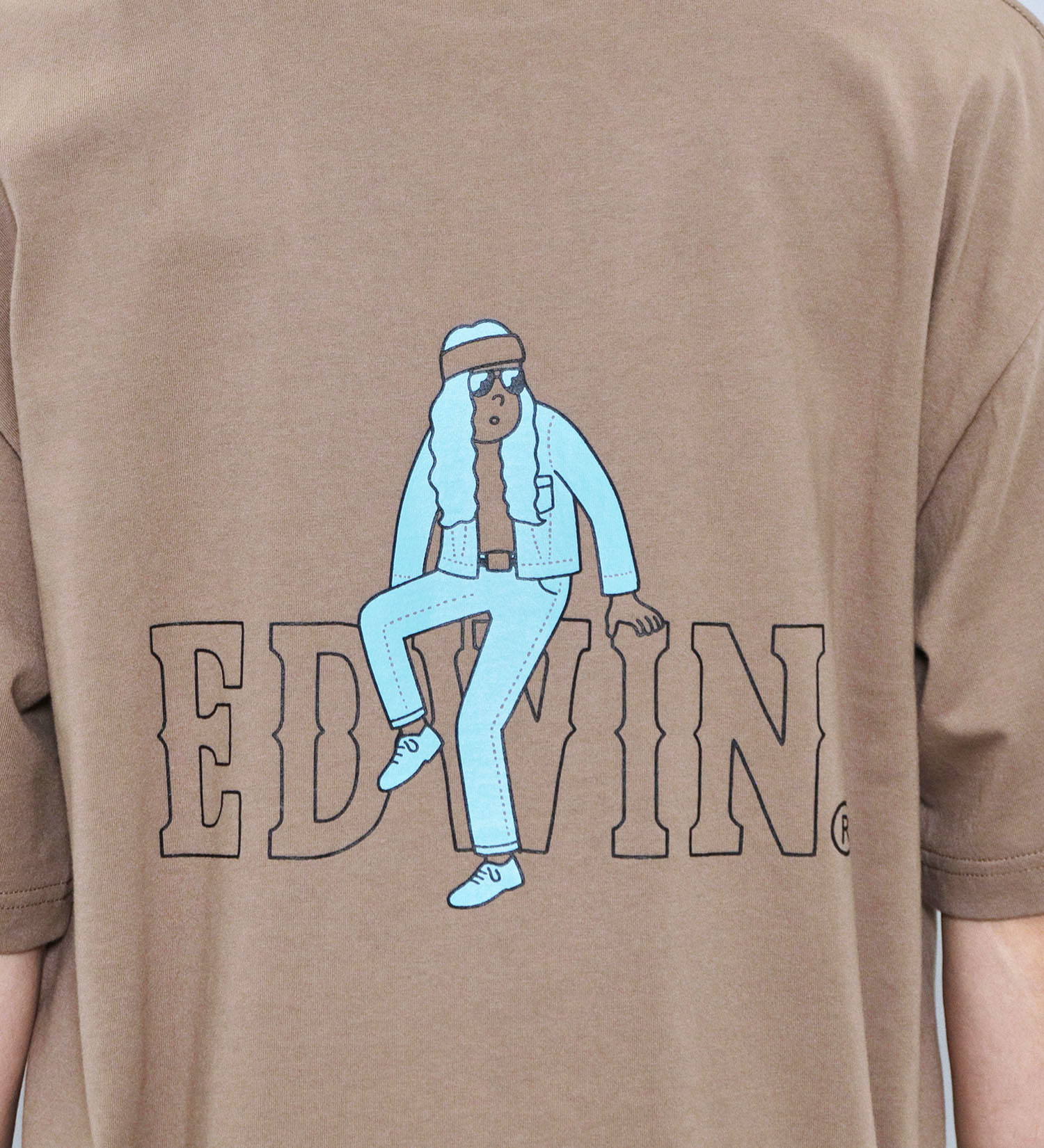 EDWIN(エドウイン)の【SALE】【ユニセックス】EDWIN x JUN OSON アーティストコラボTシャツ|トップス/Tシャツ/カットソー/メンズ|ブラウン