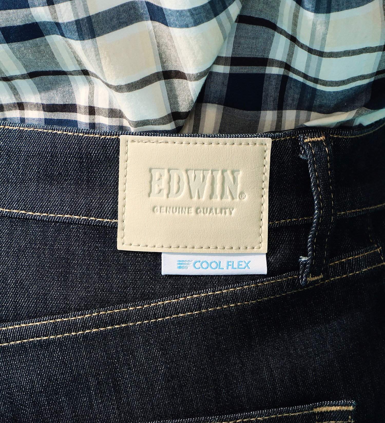 EDWIN(エドウイン)の【涼】EDWIN COOLFLEX 二重織メッシュ構造 レギュラーストレートパンツ 【ドライタッチ/吸汗速乾】|パンツ/パンツ/メンズ|インディゴブルー