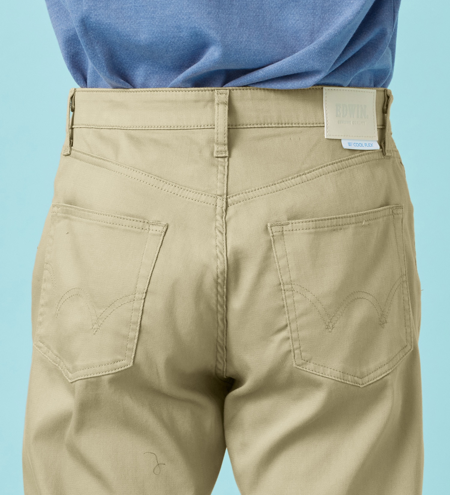 EDWIN(エドウイン)の【予約P】【大きいサイズ】【涼】COOL レギュラーストレート ジーンズ デニムパンツ ドライタッチ 速乾|パンツ/パンツ/メンズ|ベージュ