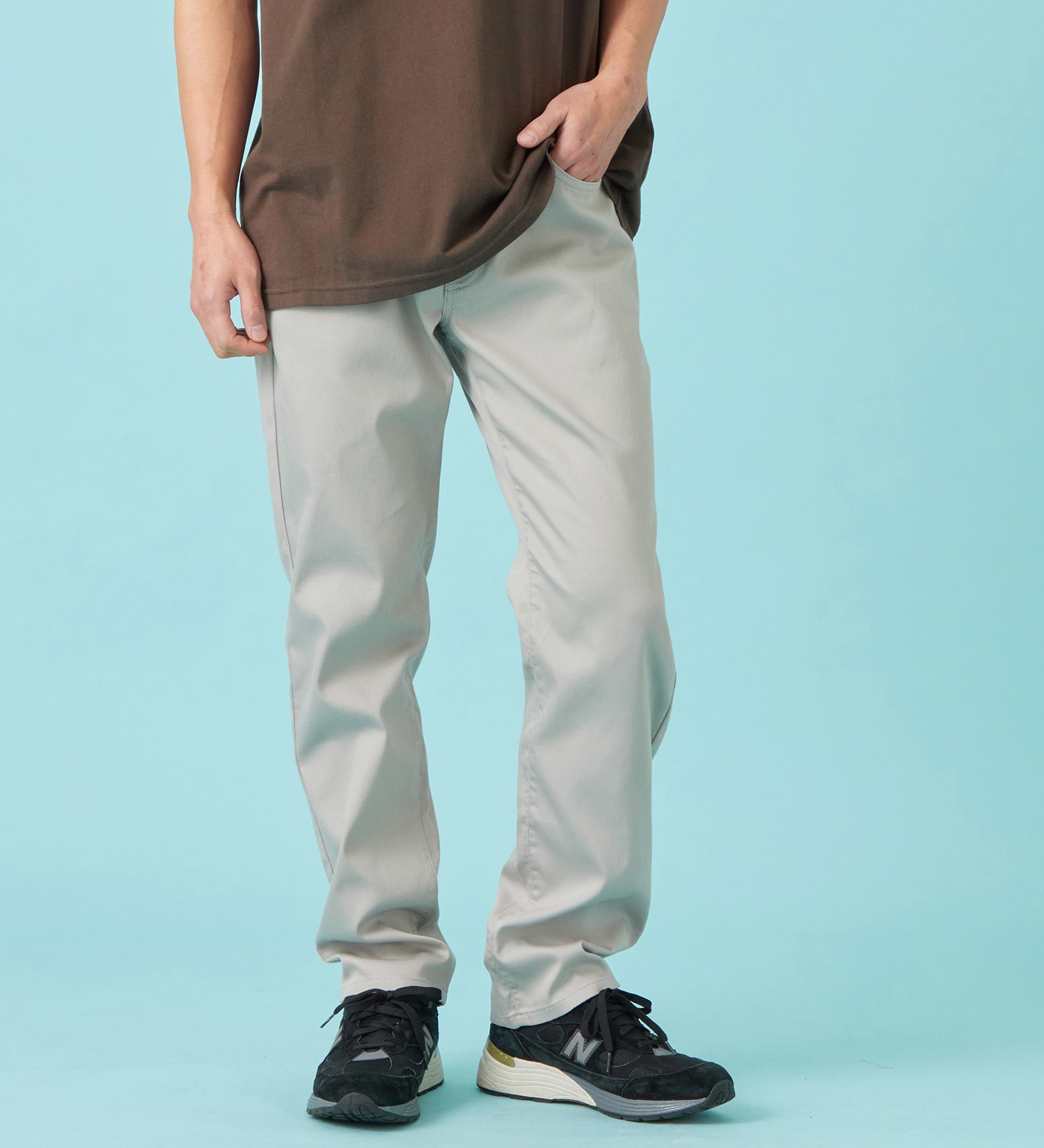 EDWIN(エドウイン)の【予約P】【大きいサイズ】【涼】COOL レギュラーストレート ジーンズ デニムパンツ ドライタッチ 速乾|パンツ/パンツ/メンズ|ライトグレー