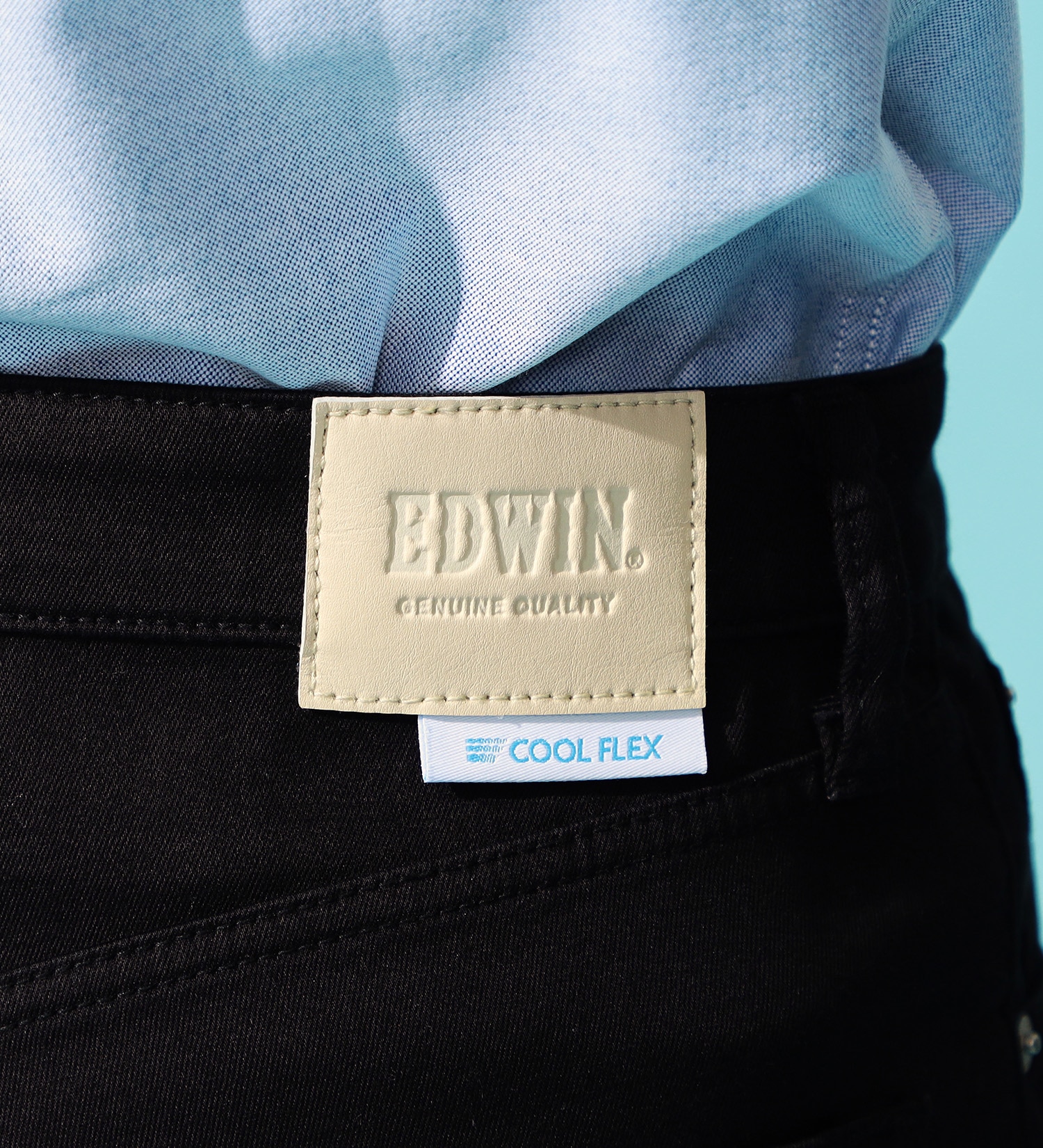 EDWIN(エドウイン)の【涼】EDWIN COOLFLEX 二重織メッシュ構造 レギュラーストレートパンツ 【ドライタッチ/吸汗速乾】|パンツ/パンツ/メンズ|ブラック