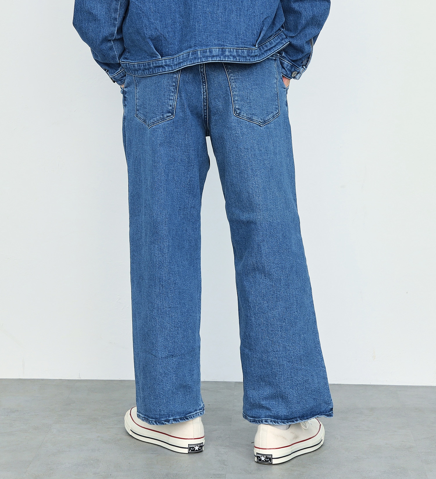 EDWIN(エドウイン)の【決算SALE】【WEB限定】タック入り ワイドパンツ (セットアップ対応)|パンツ/デニムパンツ/メンズ|中色ブルー