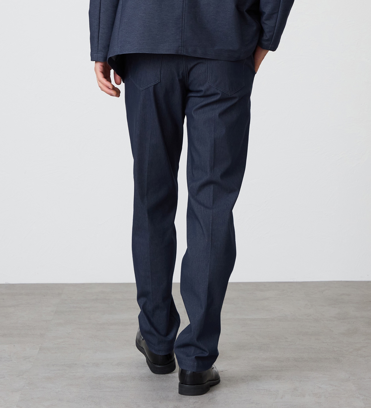 EDWIN(エドウイン)の【試着対象】【大きいサイズ】デニスラ AIR スリムテーパード スラックス ビジネス ストレッチ|パンツ/スラックス/メンズ|インディゴブルー