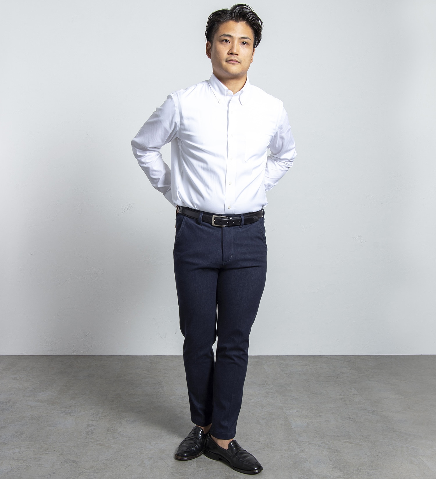 EDWIN(エドウイン)の【試着対象】デニスラ エアー パンツ (スリムテーパード)|パンツ/スラックス/メンズ|インディゴブルー