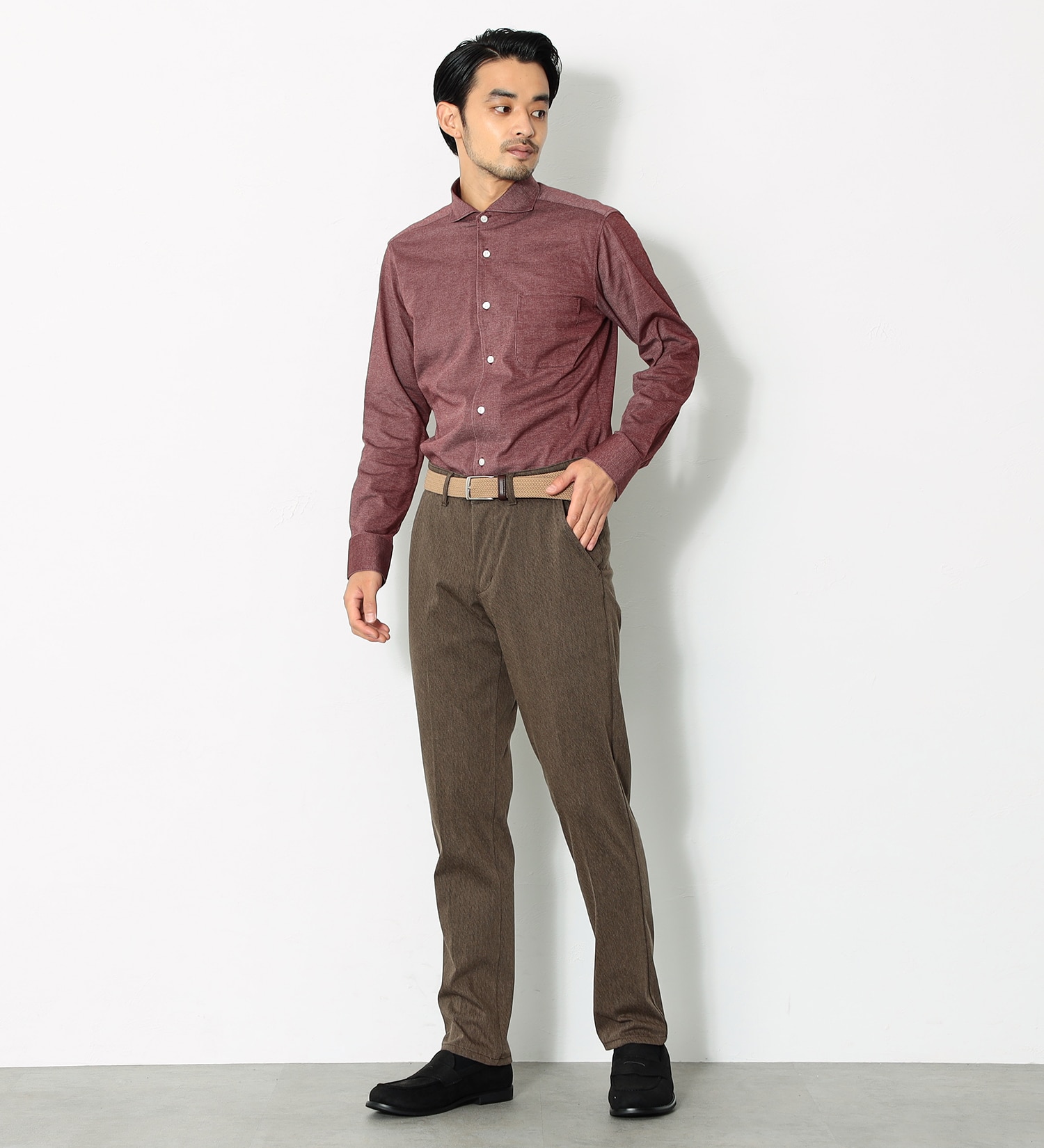 EDWIN(エドウイン)のデニスラ スリムテーパード パンツ(柄)|パンツ/スラックス/メンズ|ブラウン系その他