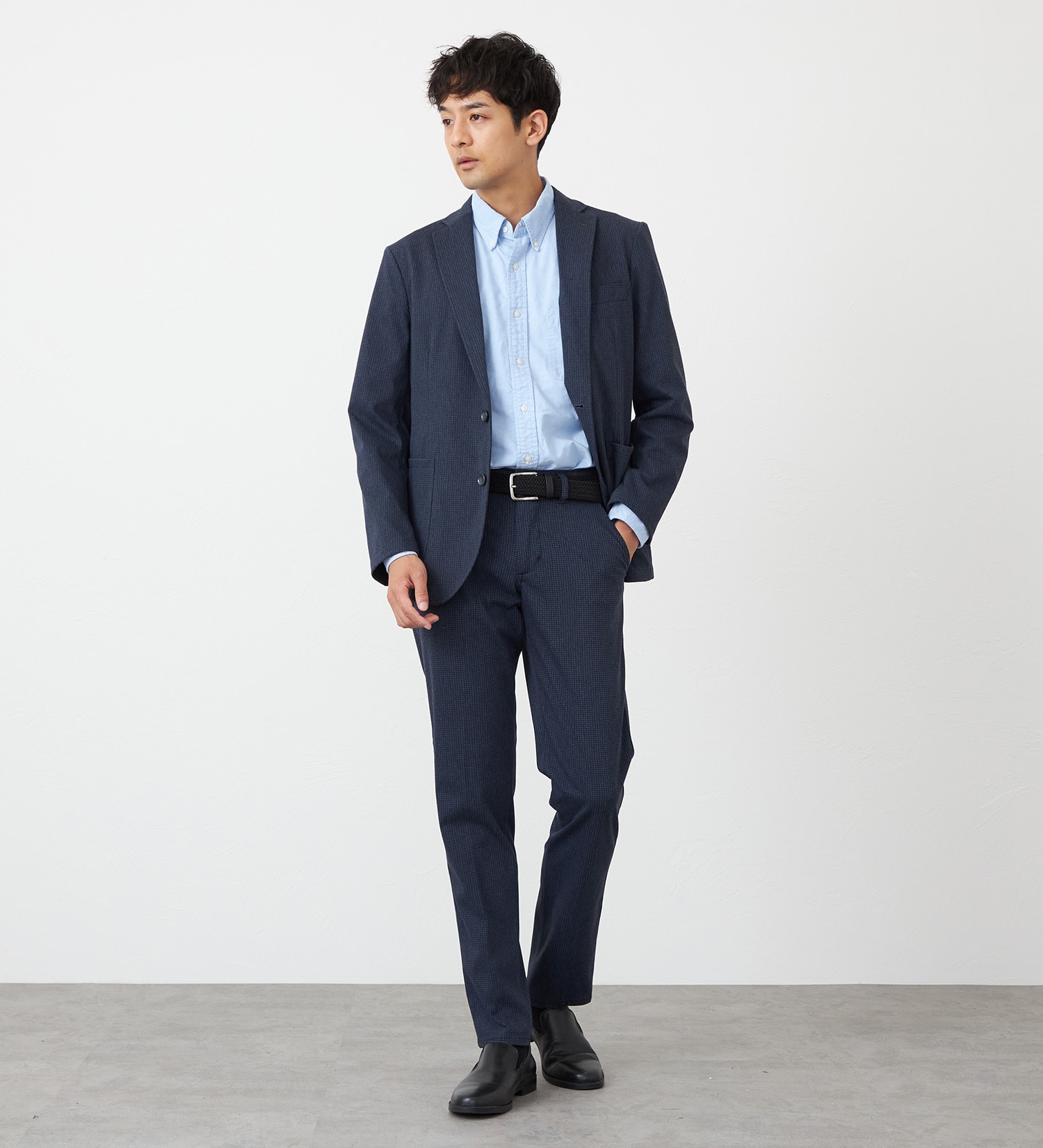 EDWIN(エドウイン)のデニスラ スリムテーパード スラックス デニムパンツ ストレッチ ビジネス|パンツ/スラックス/メンズ|ブルー系その他