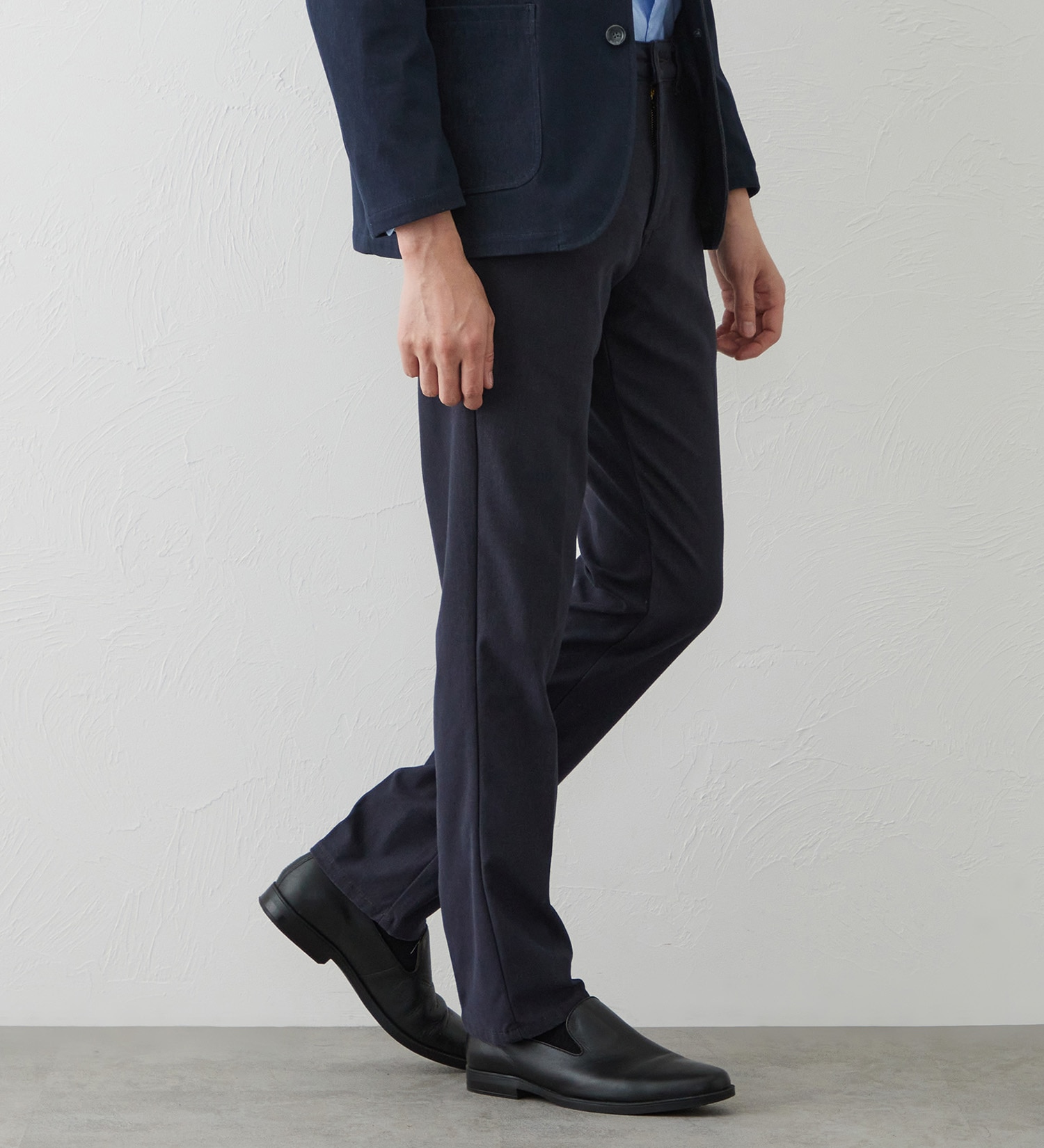 EDWIN(エドウイン)のデニスラ スリムテーパードパンツ スラックス【ヴィンテージテイスト/ストレッチ/ビジネス】|パンツ/スラックス/メンズ|インディゴブルー