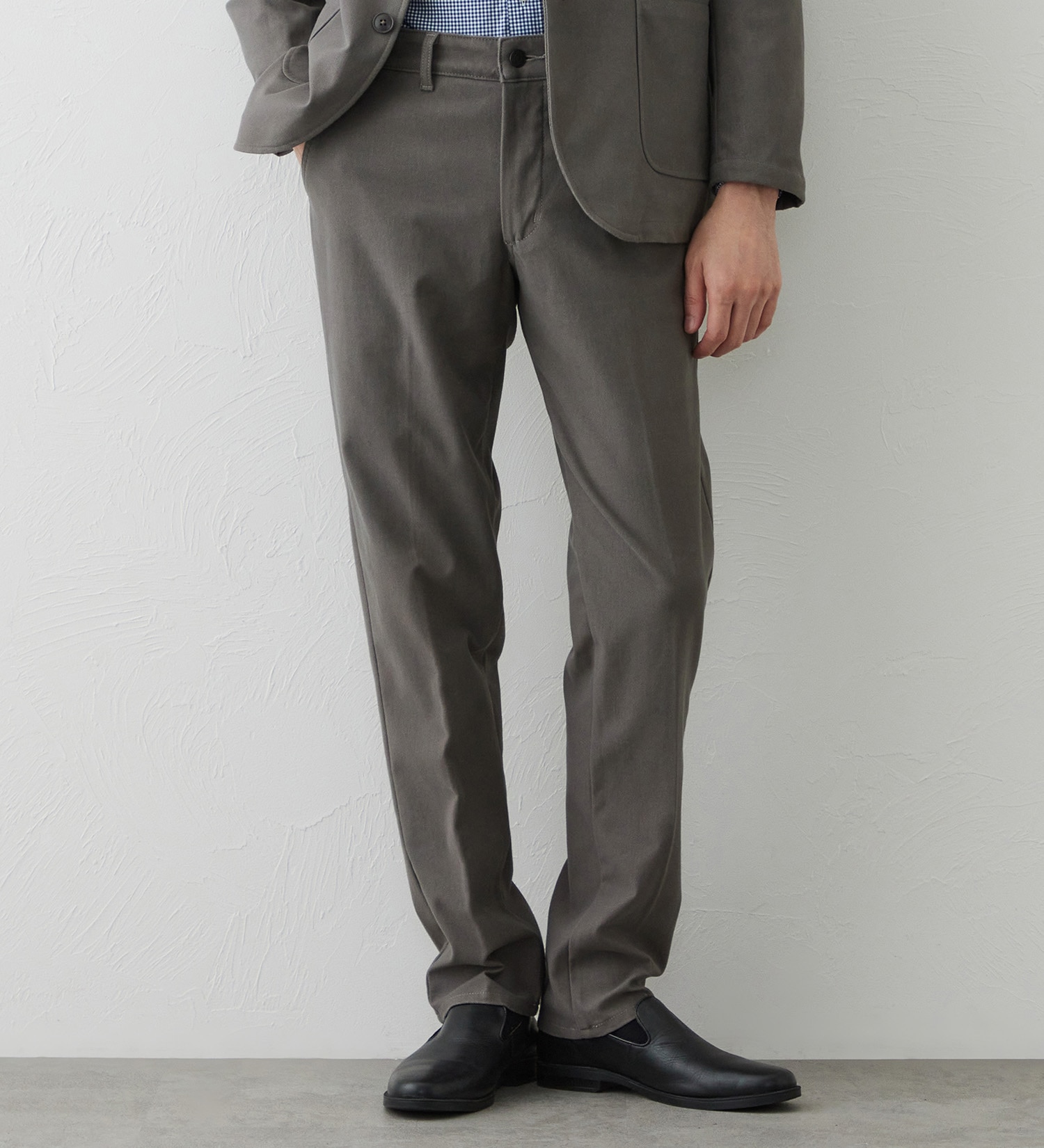 EDWIN(エドウイン)のデニスラ スリムテーパードパンツ スラックス【ヴィンテージテイスト/ストレッチ/ビジネス】|パンツ/スラックス/メンズ|グレー