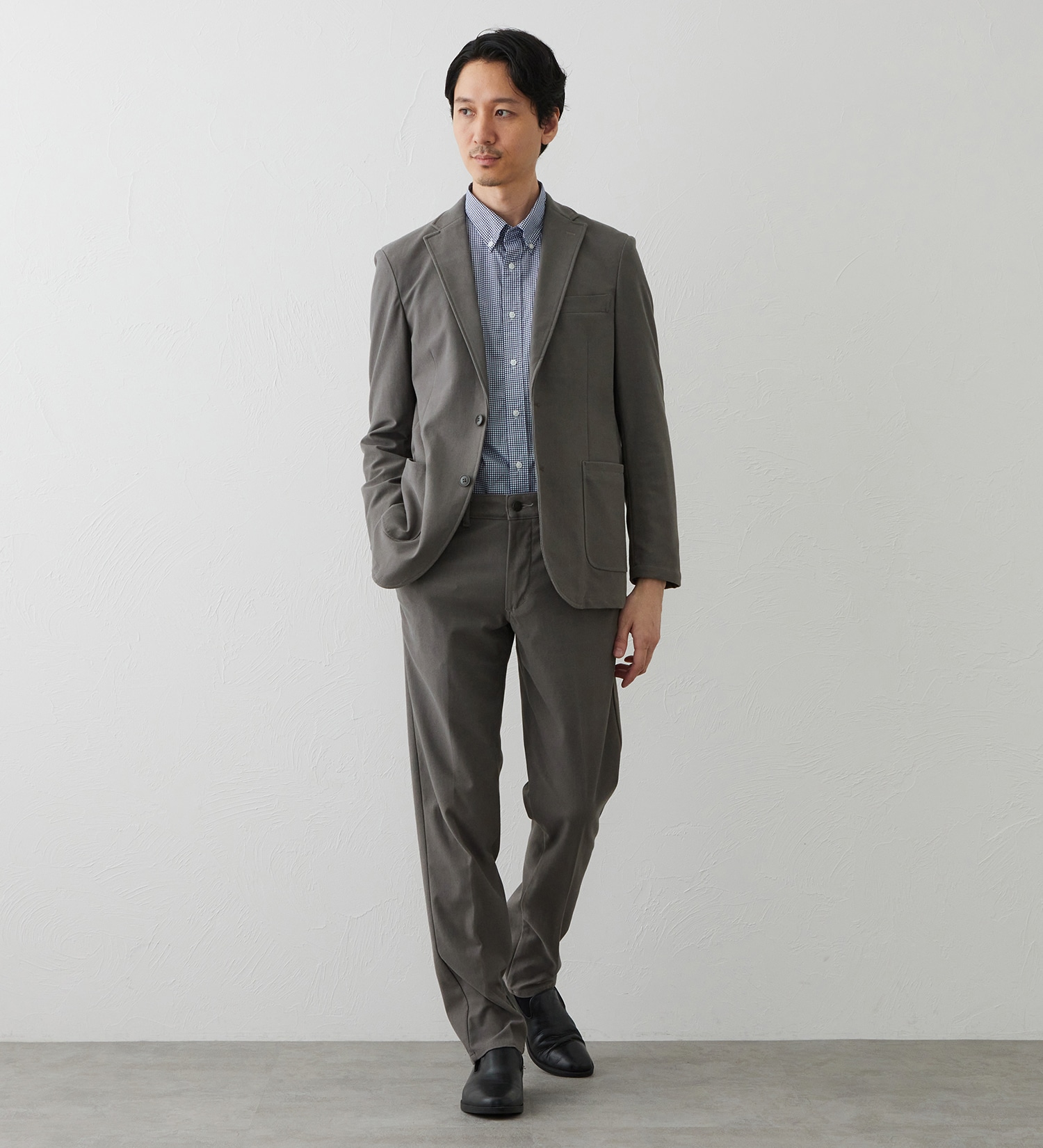 EDWIN(エドウイン)のデニスラ スリムテーパードパンツ スラックス【ヴィンテージテイスト/ストレッチ/ビジネス】|パンツ/スラックス/メンズ|グレー