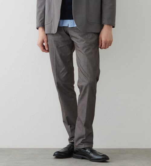 EDWIN(エドウイン)のデニスラ スリムテーパードパンツ スラックス【シャンブレーライクストレッチ/ビジネス】|パンツ/スラックス/メンズ|グレー