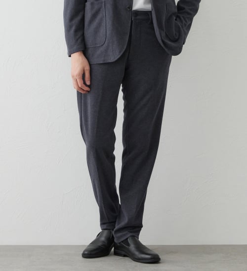 EDWIN(エドウイン)のデニスラ スリムテーパードパンツ スラックス【ウールライク/ストレッチ/ビジネス】|パンツ/スラックス/メンズ|ダークブルー