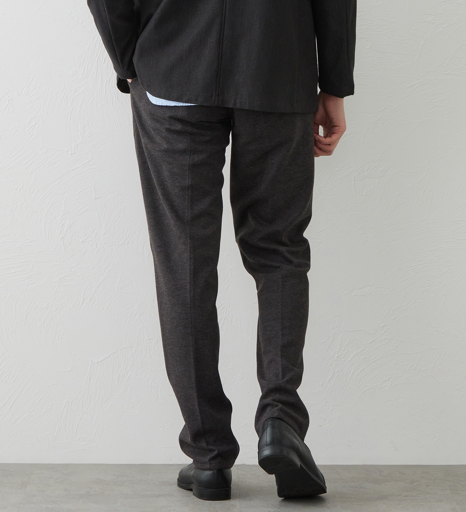 EDWIN(エドウイン)のデニスラ スリムテーパードパンツ スラックス【ウールライク/ストレッチ/ビジネス】|パンツ/スラックス/メンズ|チャコール