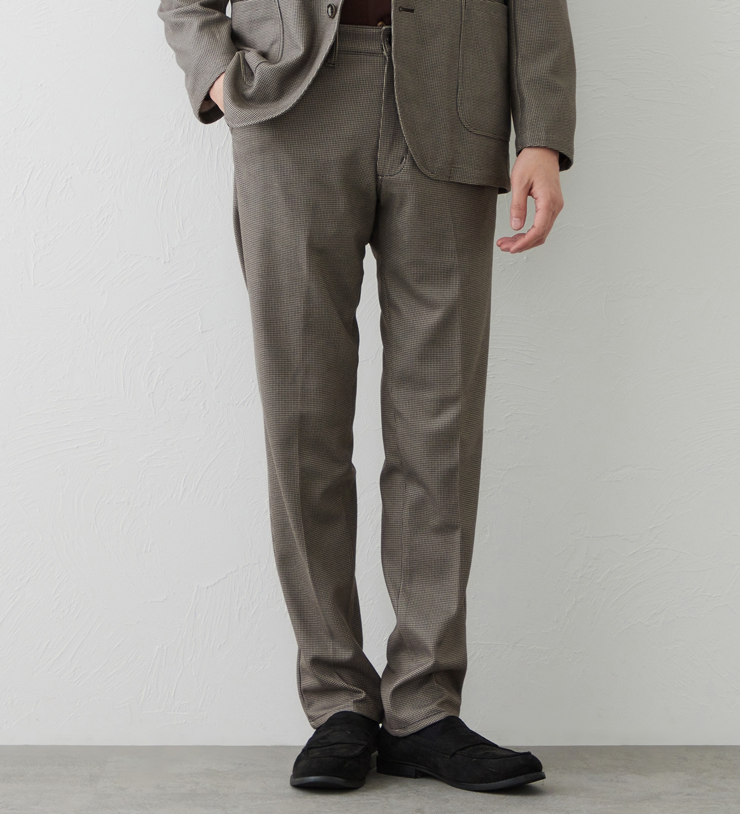EDWIN(エドウイン)のデニスラ スリムテーパードパンツ スラックス【ウールライク/ストレッチ/ビジネス】|パンツ/スラックス/メンズ|ベージュ系その他