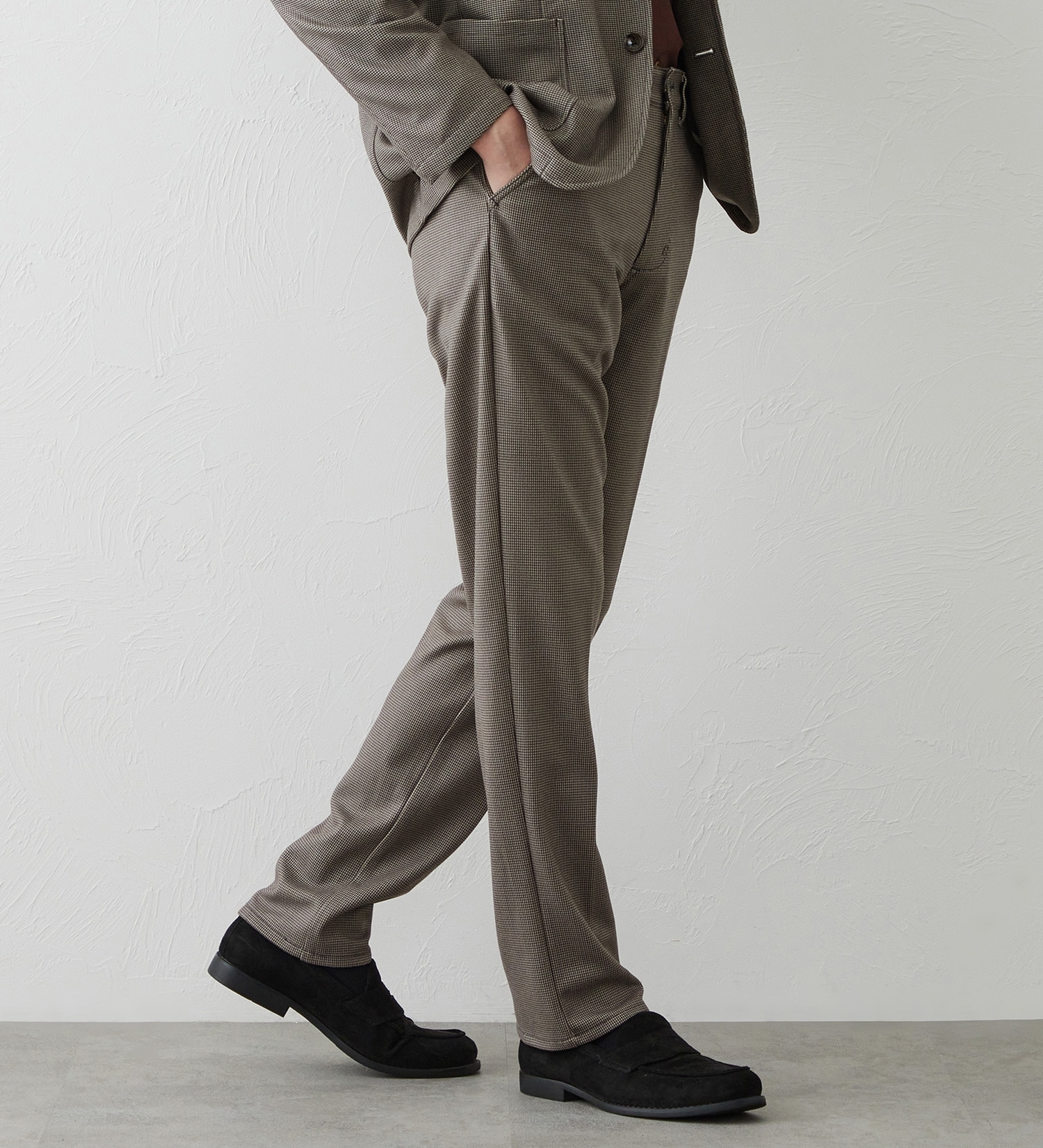 EDWIN(エドウイン)のデニスラ スリムテーパードパンツ スラックス【ウールライク/ストレッチ/ビジネス】|パンツ/スラックス/メンズ|ベージュ系その他