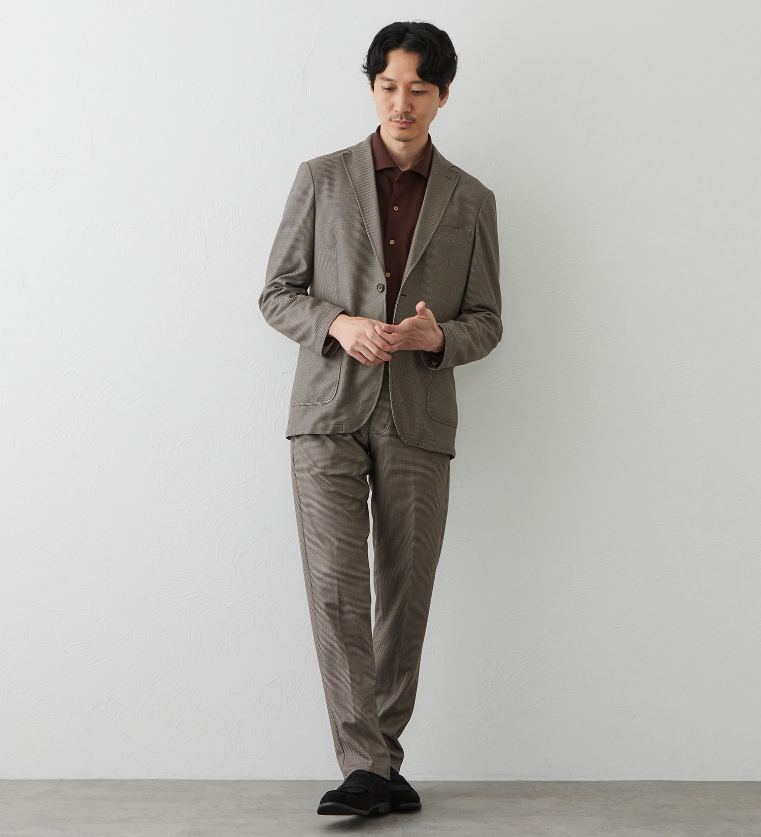 EDWIN(エドウイン)のデニスラ スリムテーパードパンツ スラックス【ウールライク/ストレッチ/ビジネス】|パンツ/スラックス/メンズ|ベージュ系その他